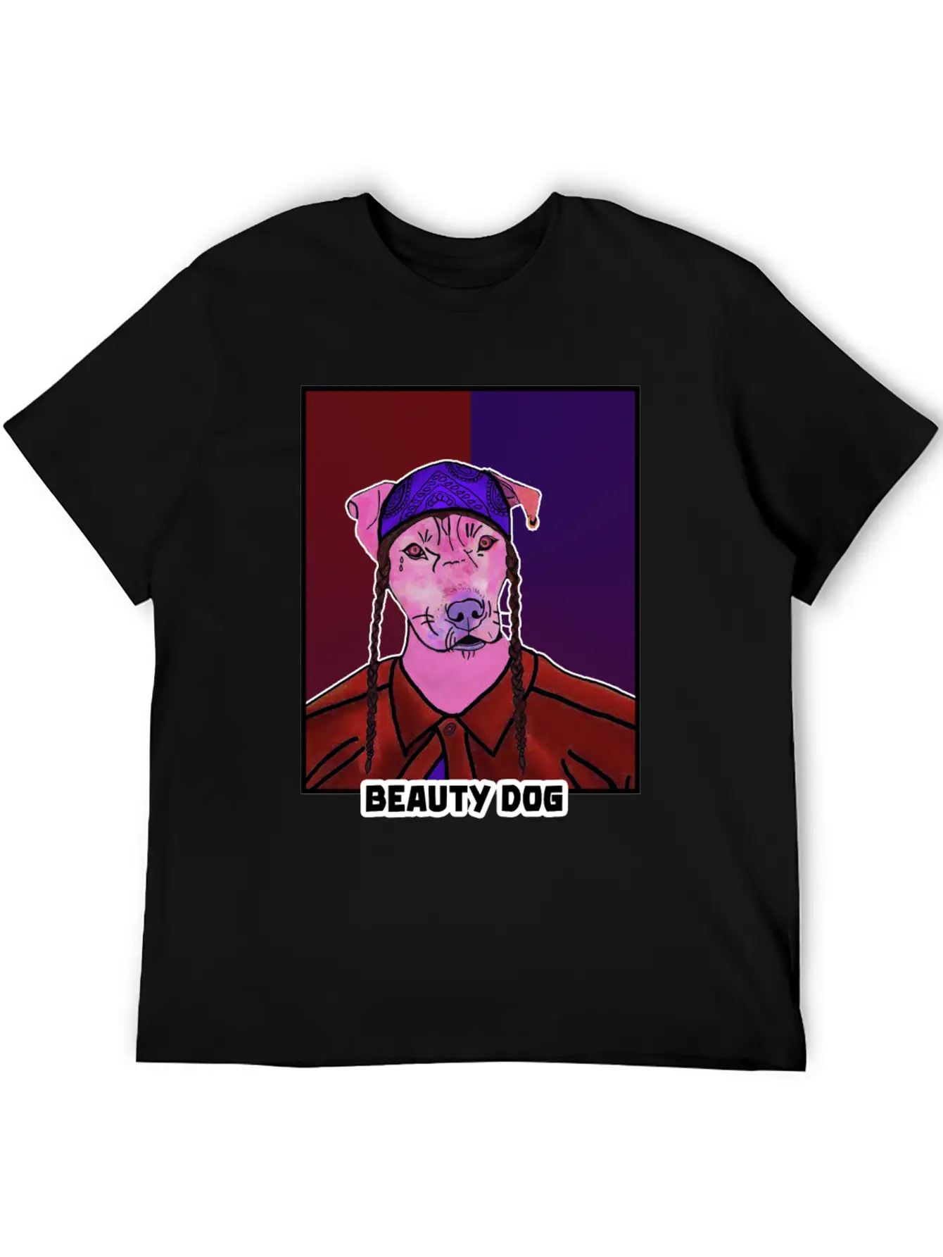 Funny Cartoon NFT Beauty Dog Stylish Everyday T-Shirt – Unisex Basic Cotton Tee