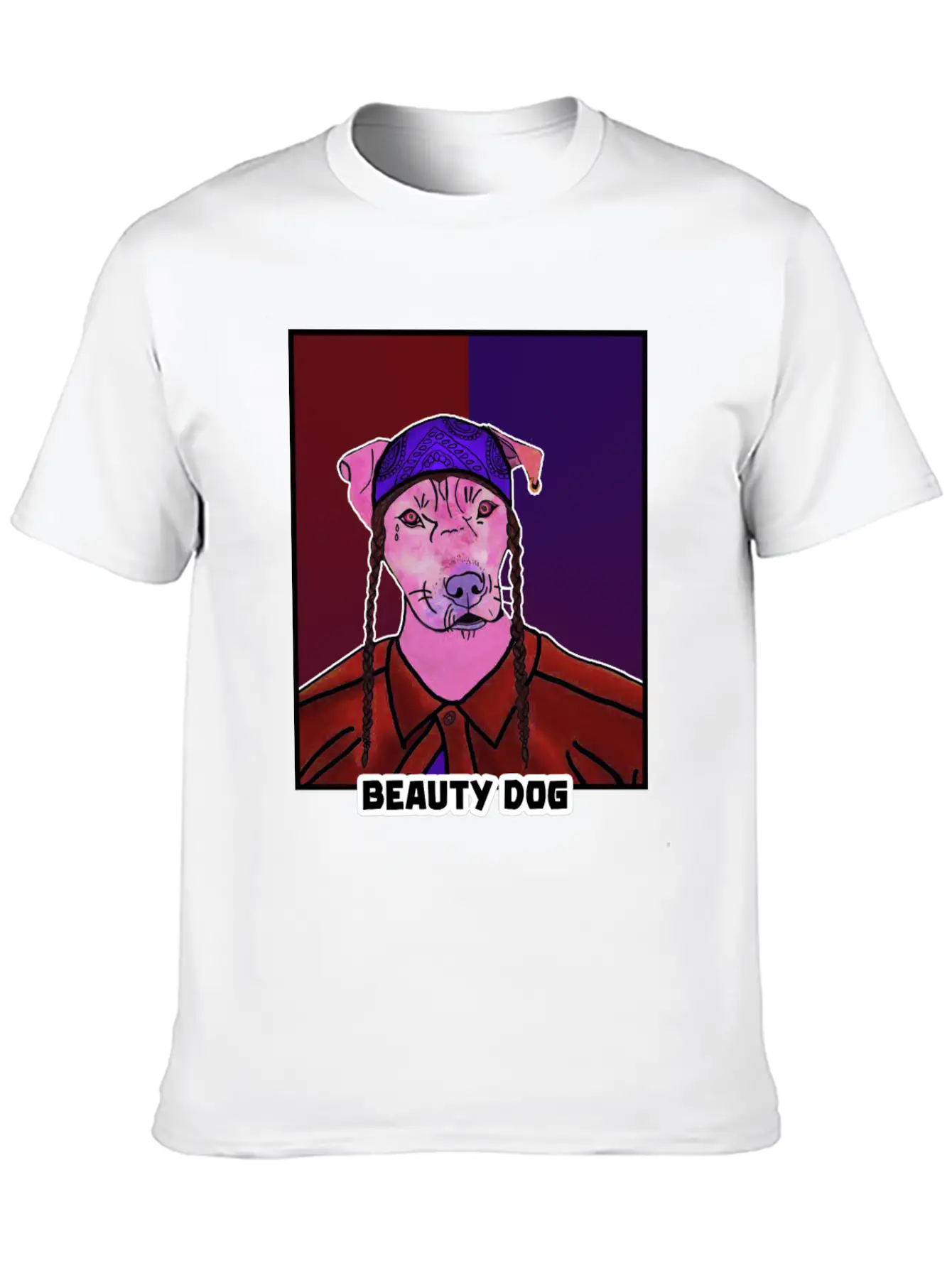 Funny Cartoon NFT Beauty Dog Stylish Everyday T-Shirt – Unisex Basic Cotton Tee