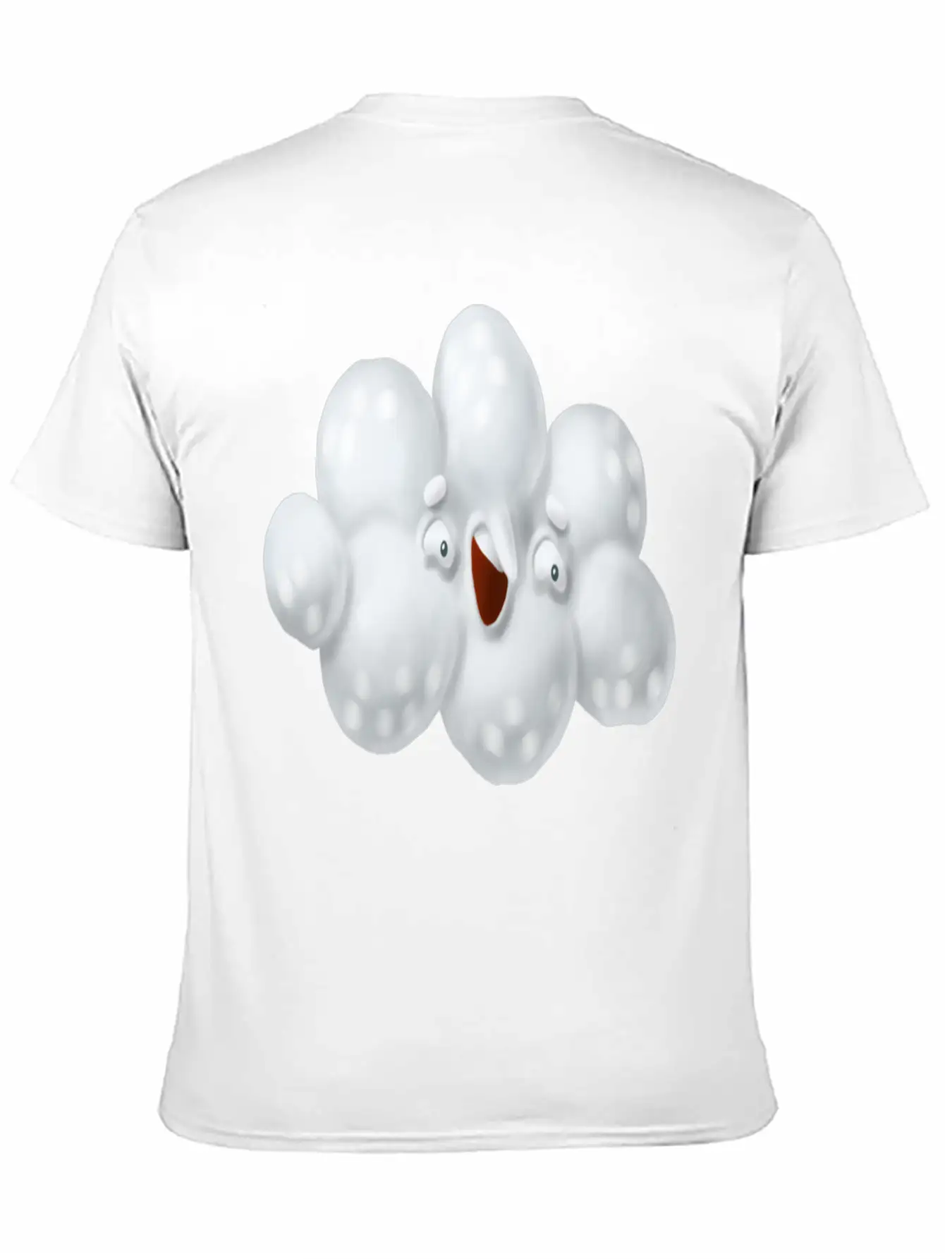 Funny Cloud Cartoon Comfortable Minimalist Graphic Tee – Summer Style Essential