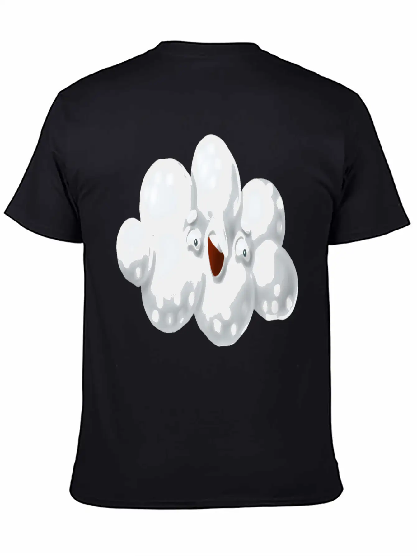 Funny Cloud Cartoon Comfortable Minimalist Graphic Tee – Summer Style Essential