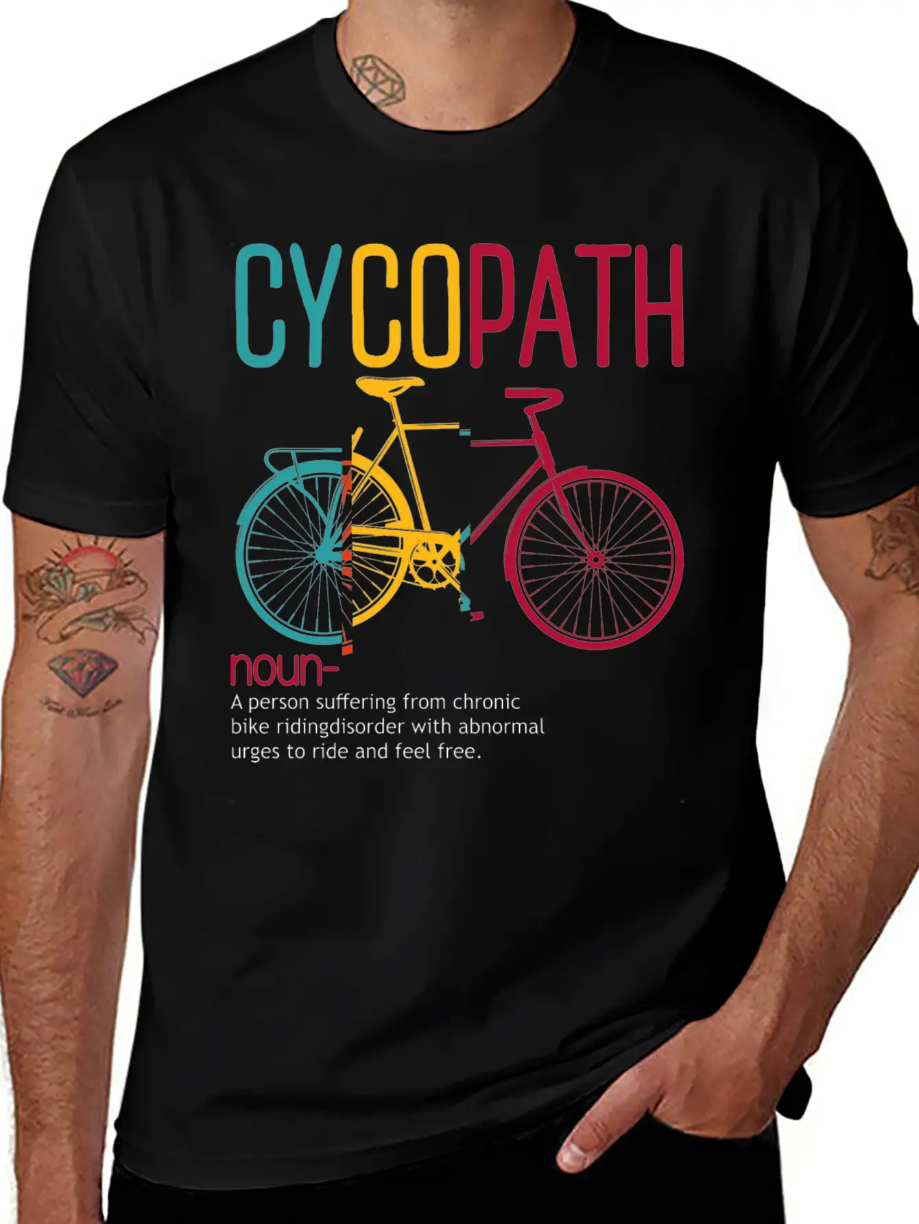 Funny Cycling Cycopath Comfortable Minimalist Graphic Tee – Summer Style Essential