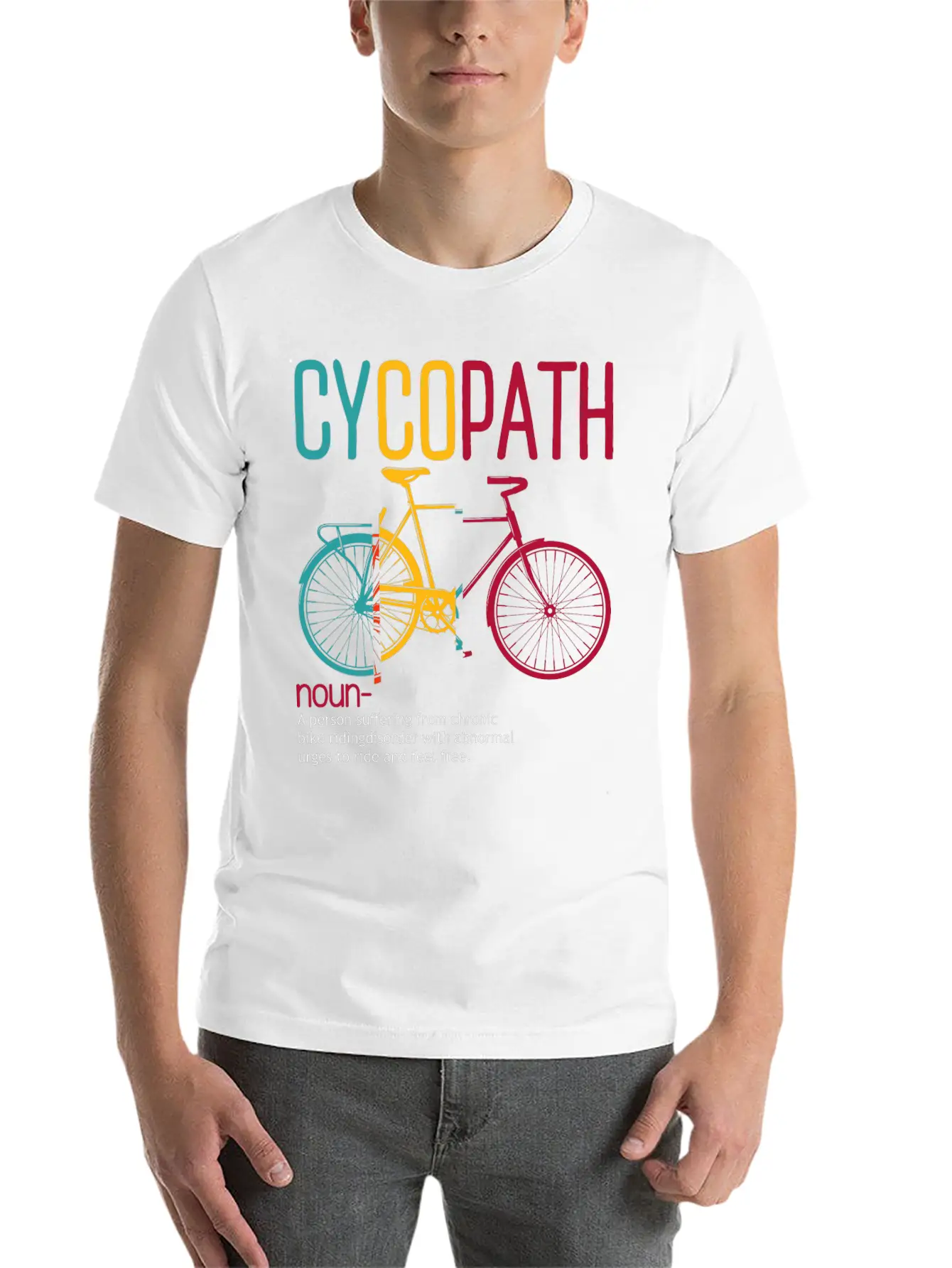 Funny Cycling Cycopath Comfortable Minimalist Graphic Tee – Summer Style Essential