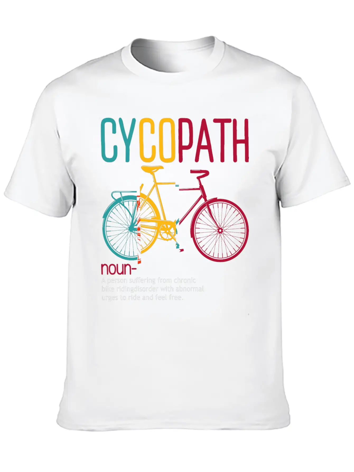 Funny Cycling Cycopath Comfortable Minimalist Graphic Tee – Summer Style Essential