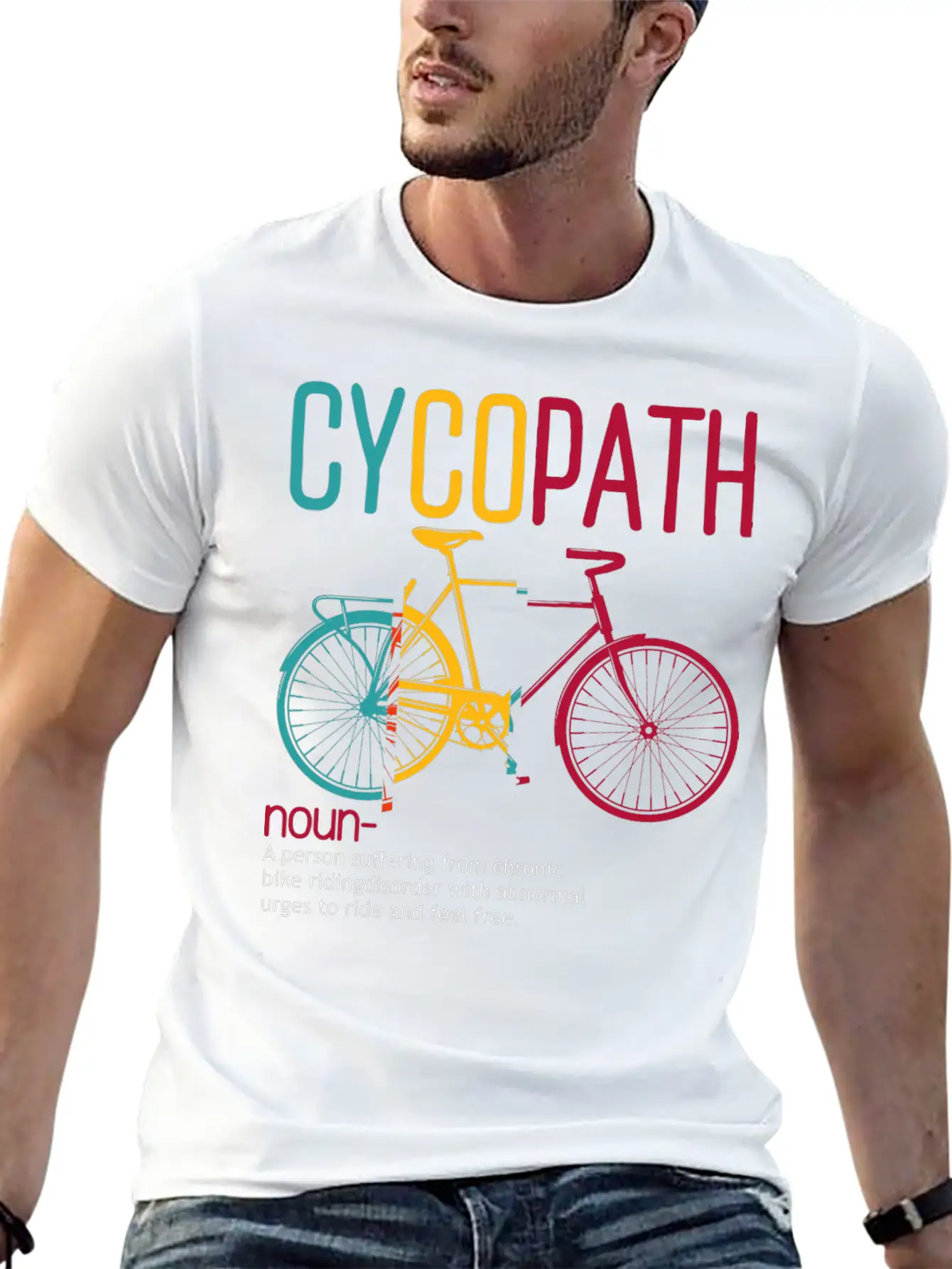 Funny Cycling Cycopath Comfortable Minimalist Graphic Tee – Summer Style Essential