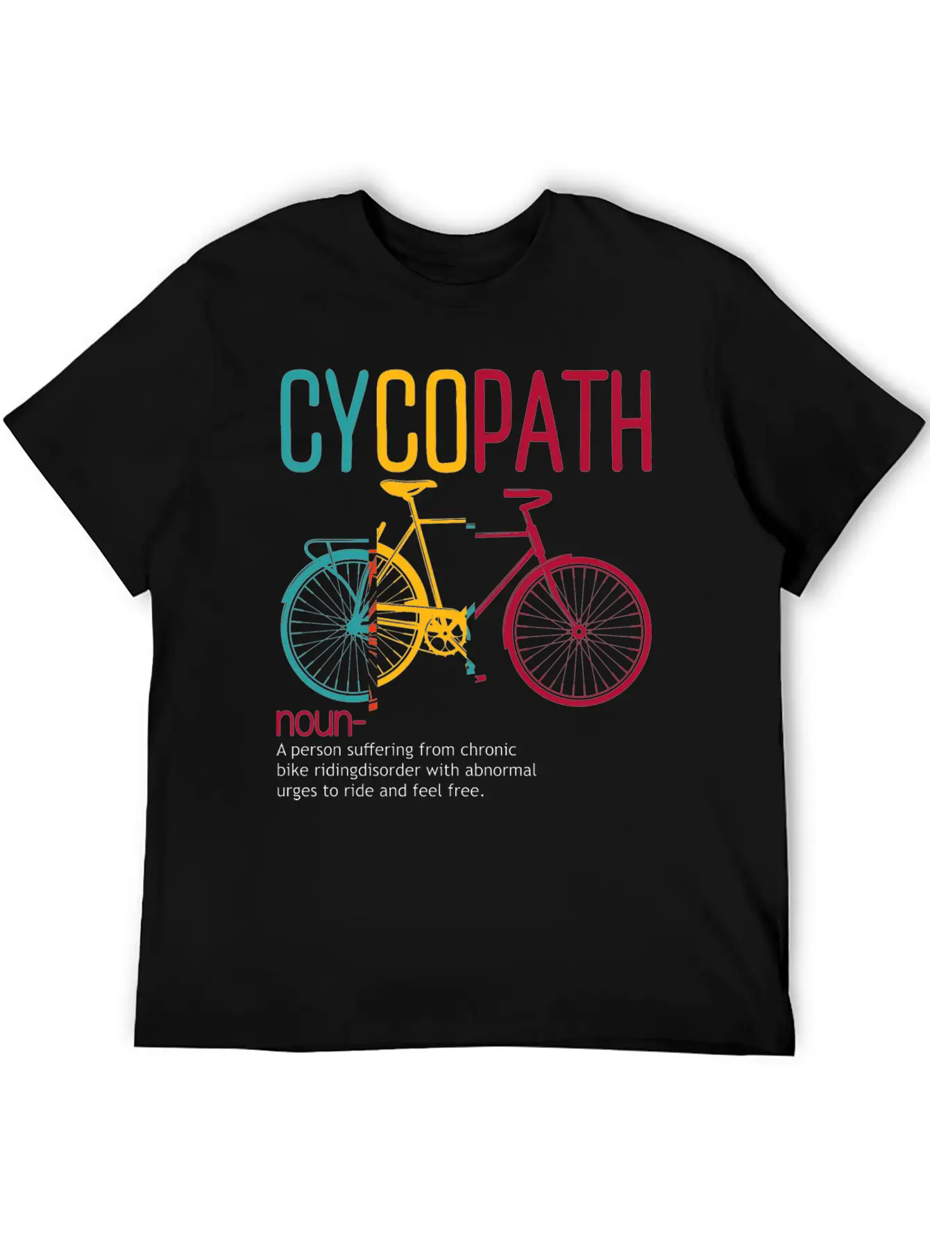 Funny Cycling Cycopath Comfortable Minimalist Graphic Tee – Summer Style Essential