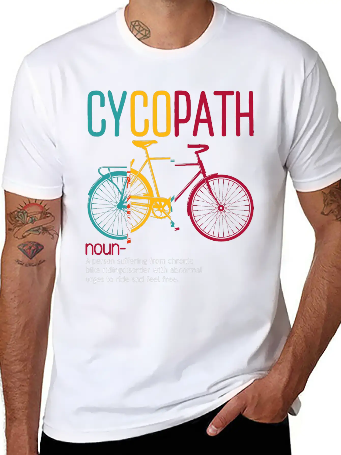 Funny Cycling Cycopath Comfortable Minimalist Graphic Tee – Summer Style Essential
