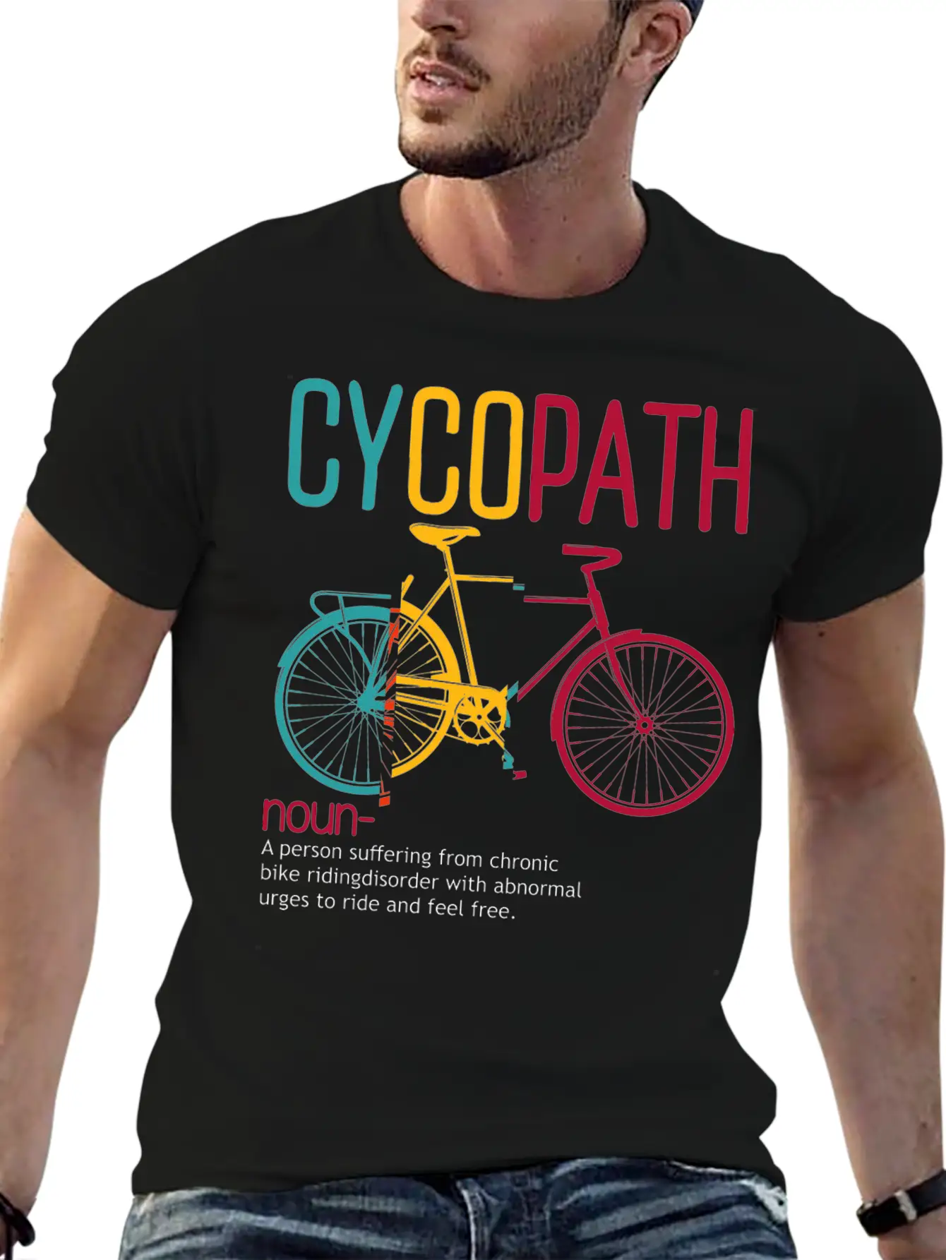 Funny Cycling Cycopath Comfortable Minimalist Graphic Tee – Summer Style Essential