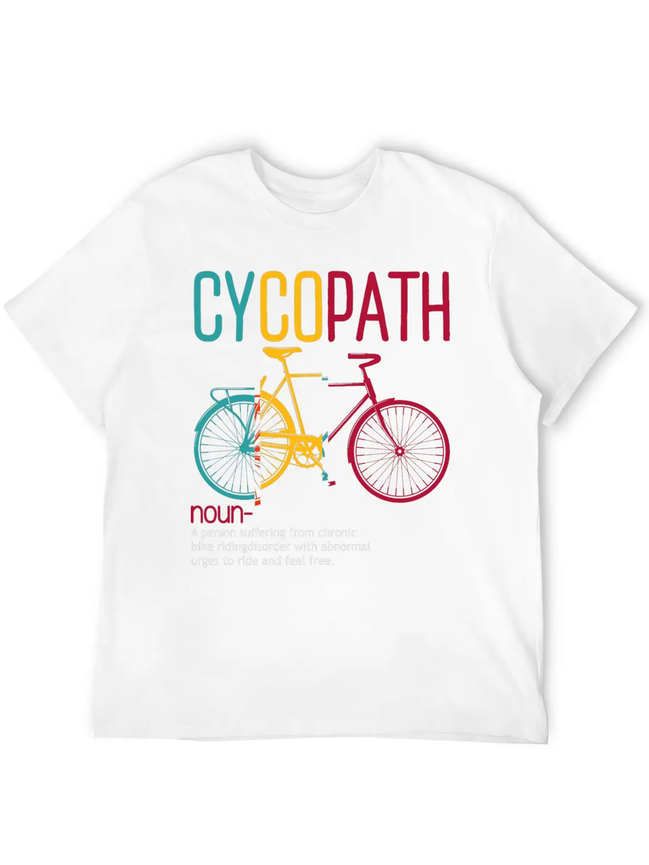Funny Cycling Cycopath Comfortable Minimalist Graphic Tee – Summer Style Essential