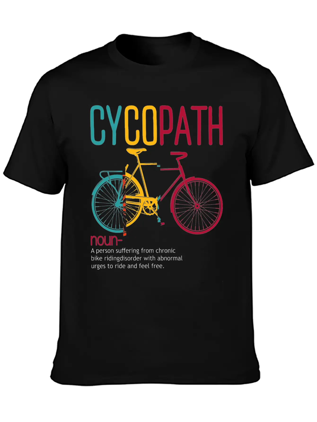 Funny Cycling Cycopath Comfortable Minimalist Graphic Tee – Summer Style Essential