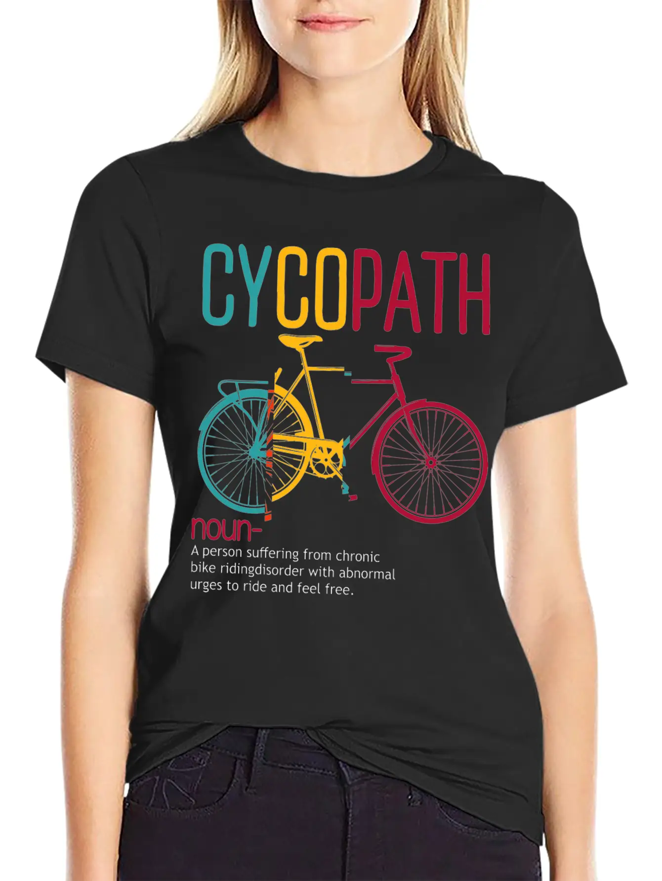 Funny Cycling Cycopath Comfortable Minimalist Graphic Tee – Summer Style Essential