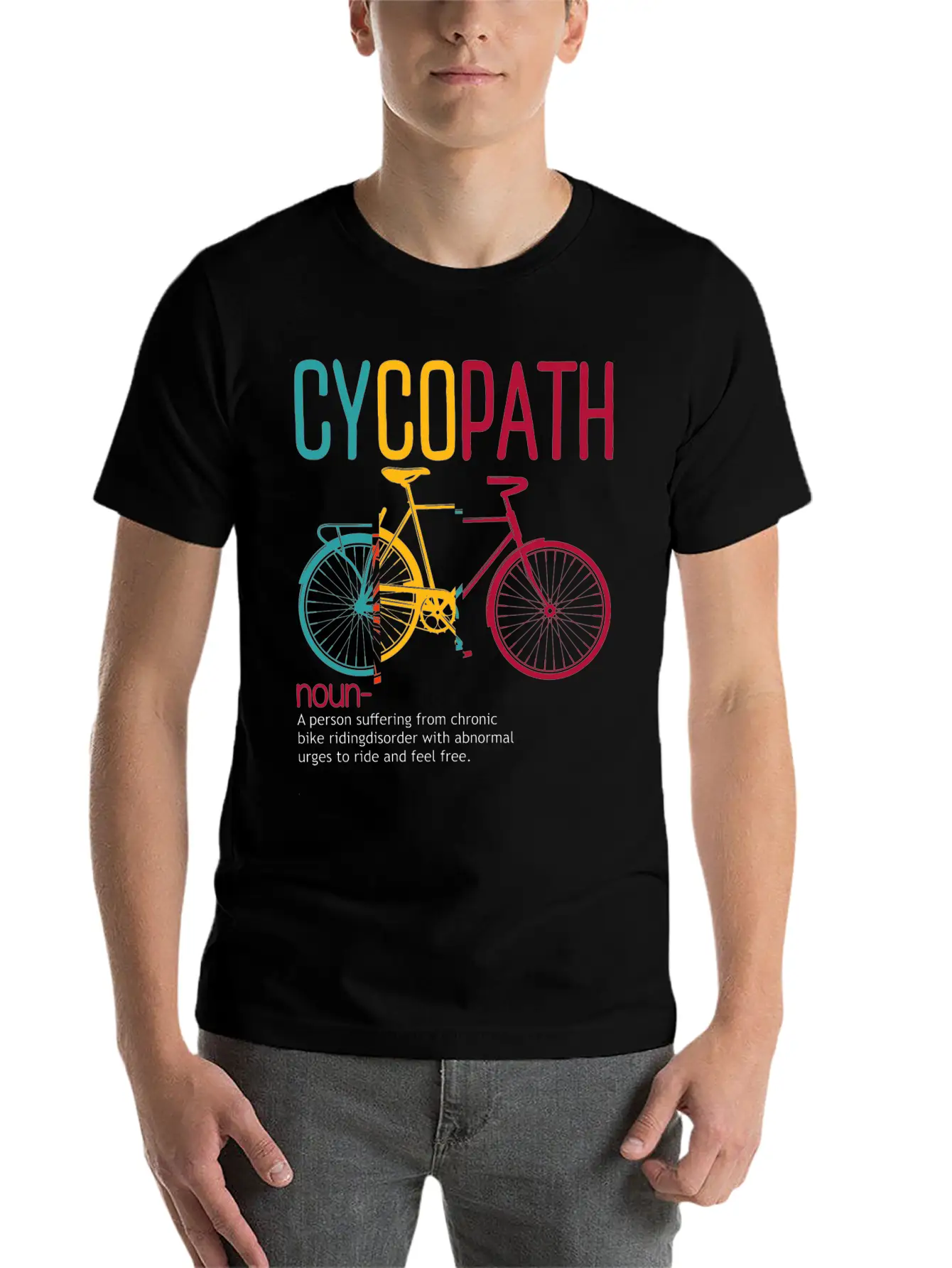 Funny Cycling Cycopath Comfortable Minimalist Graphic Tee – Summer Style Essential