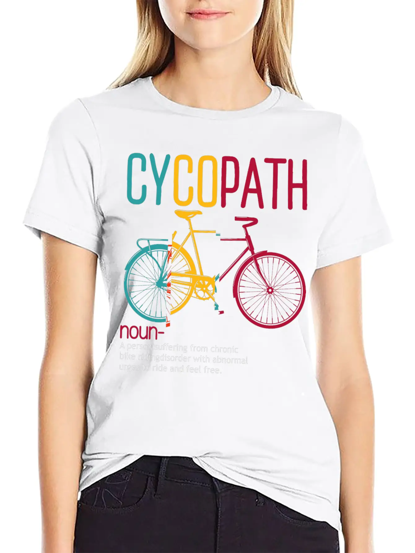Funny Cycling Cycopath Comfortable Minimalist Graphic Tee – Summer Style Essential