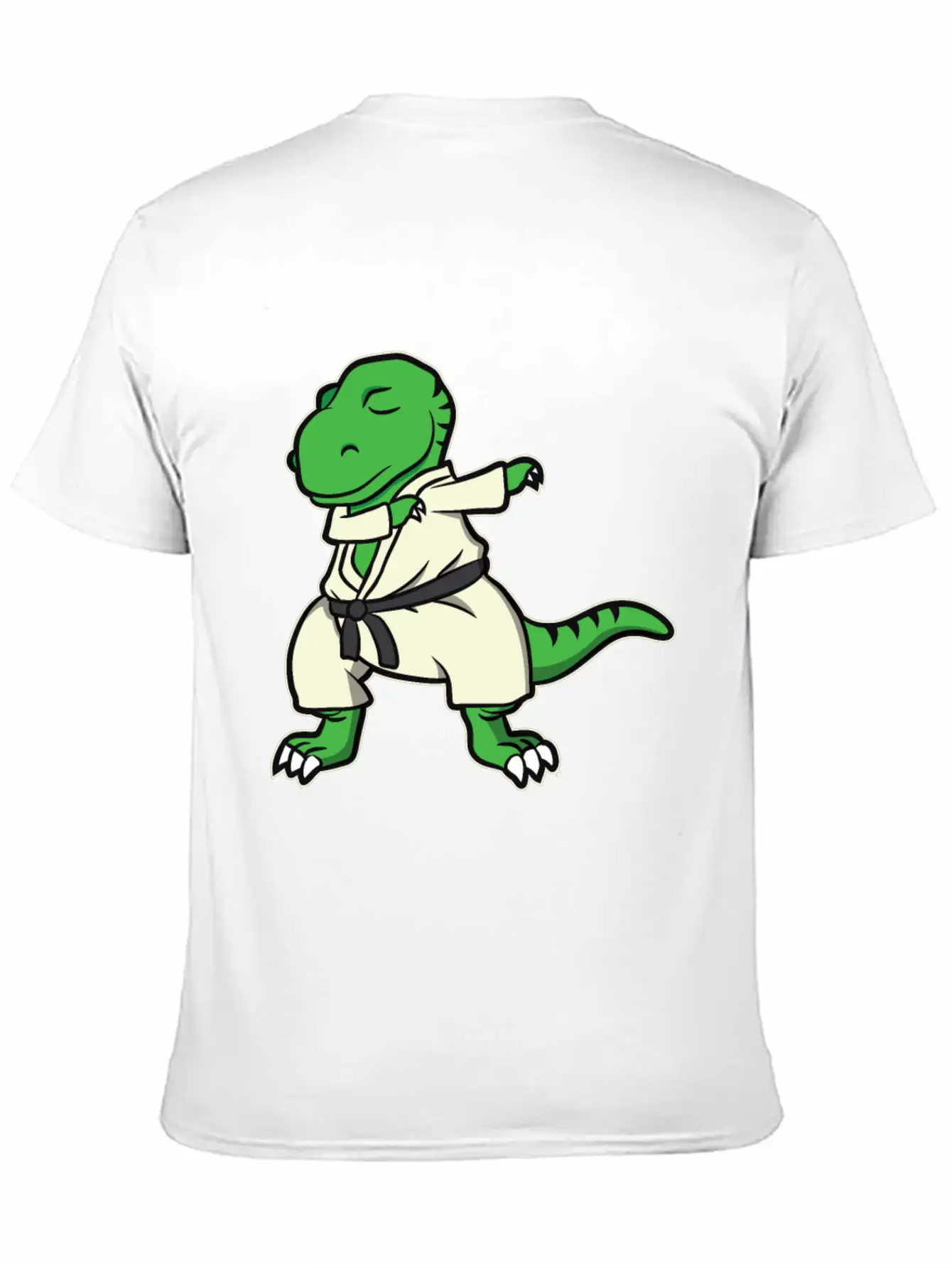 Funny Dabbing Karate Dinosaur Tyrannosaurus Gift Unisex Casual T-Shirt – Clean Design For Daily Comfort