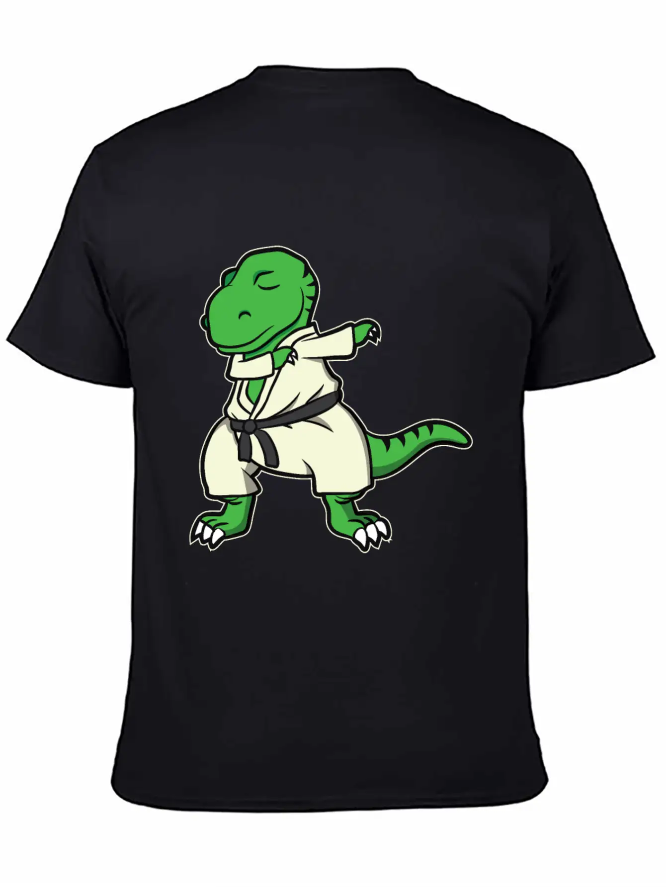 Funny Dabbing Karate Dinosaur Tyrannosaurus Gift Unisex Casual T-Shirt – Clean Design For Daily Comfort