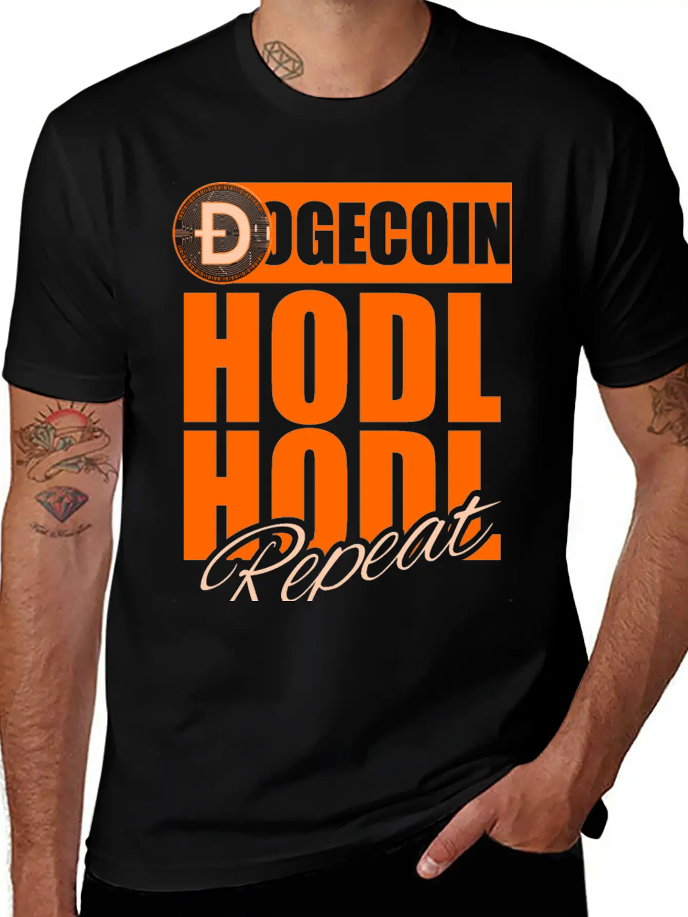 Funny Dogecoin Cryptocurrency For Hodl Hodler Unisex Short Sleeve Soft Cotton T-Shirt – Casual Everyday Wear