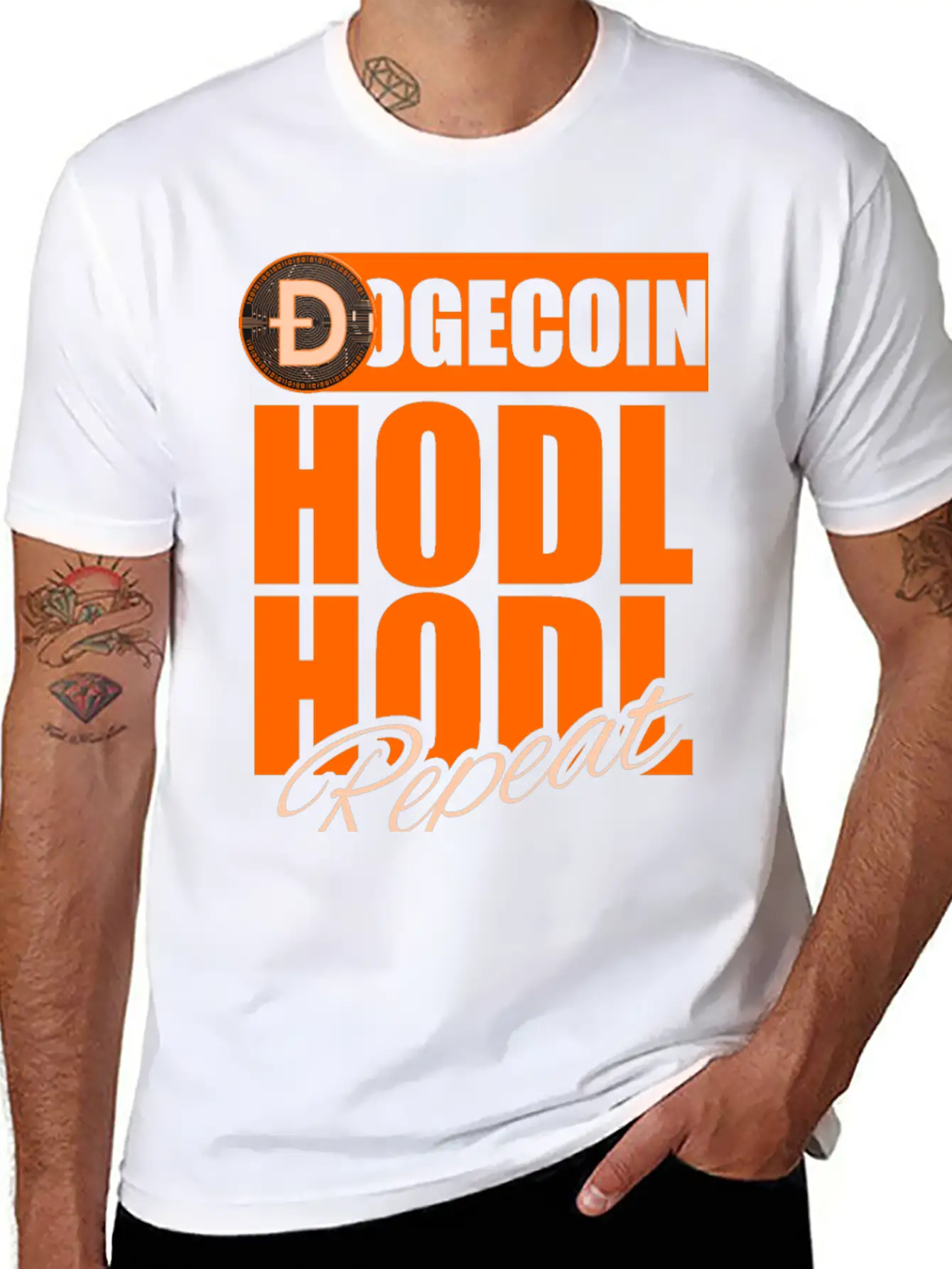 Funny Dogecoin Cryptocurrency For Hodl Hodler Unisex Short Sleeve Soft Cotton T-Shirt – Casual Everyday Wear
