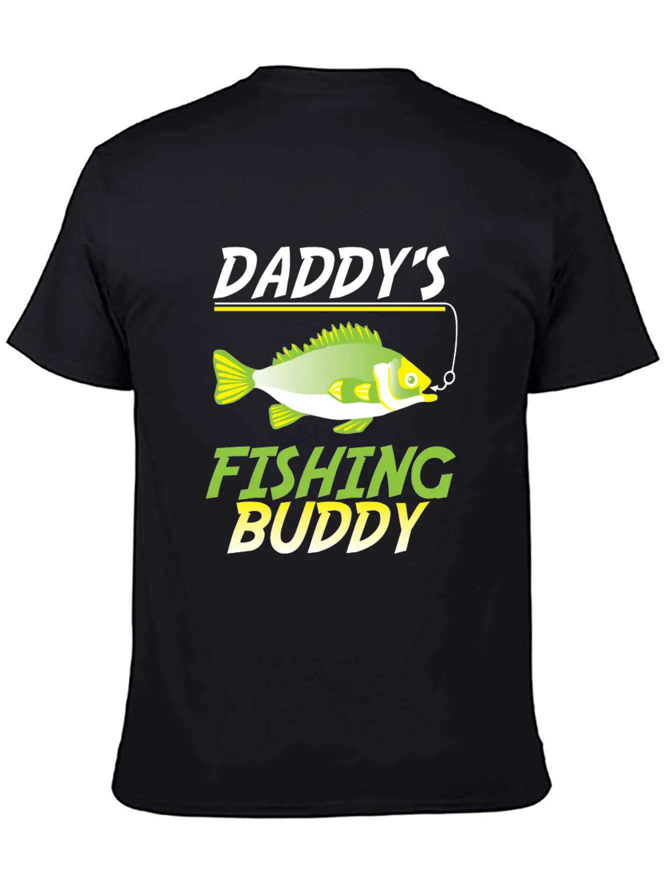 Funny Fishing Daddy's Fishing Buddy Fish Gift Basic Graphic T-Shirt – Daily Comfort In Soft Cotton
