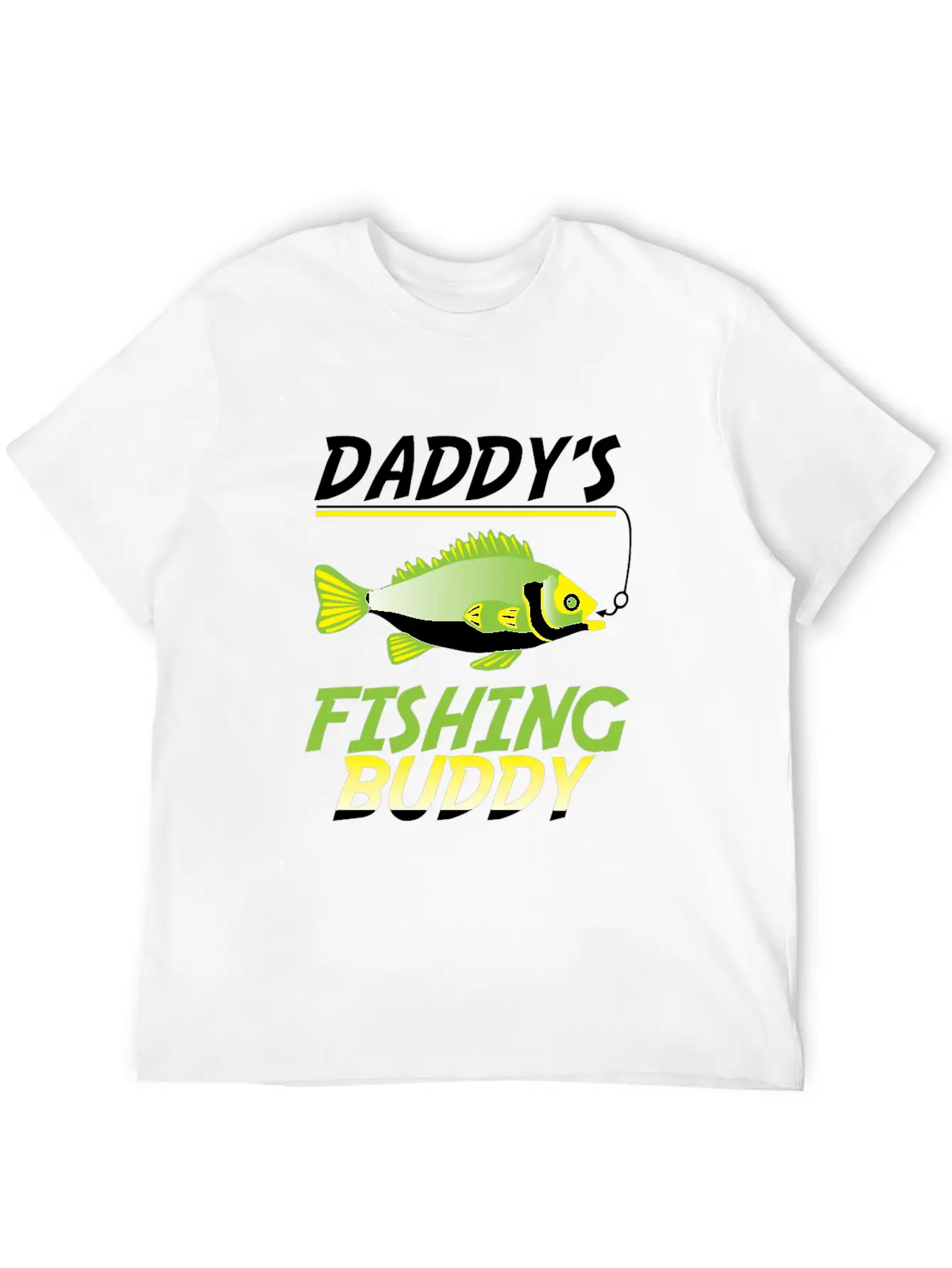 Funny Fishing Daddy's Fishing Buddy Fish Gift Basic Graphic T-Shirt – Daily Comfort In Soft Cotton