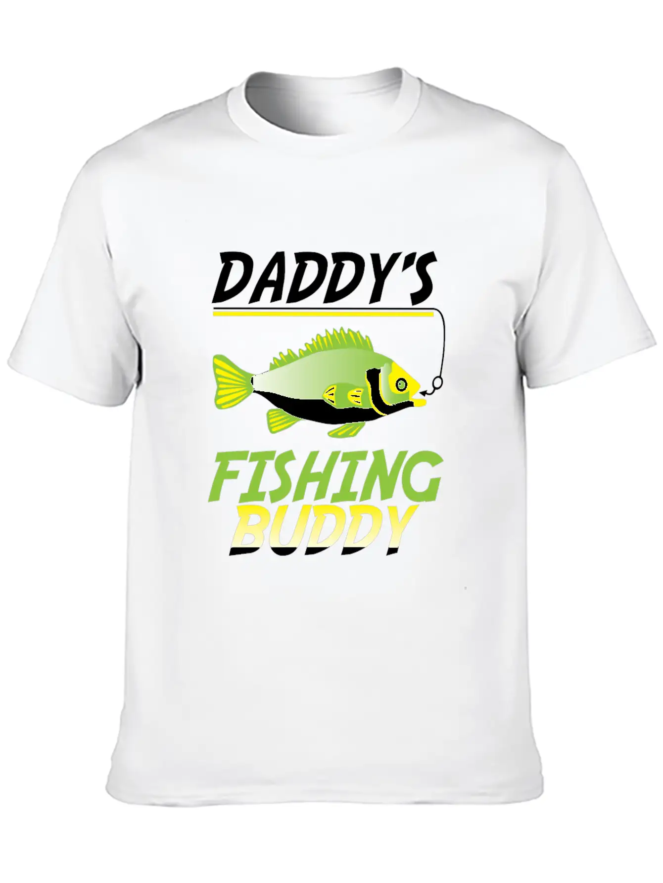 Funny Fishing Daddy's Fishing Buddy Fish Gift Basic Graphic T-Shirt – Daily Comfort In Soft Cotton