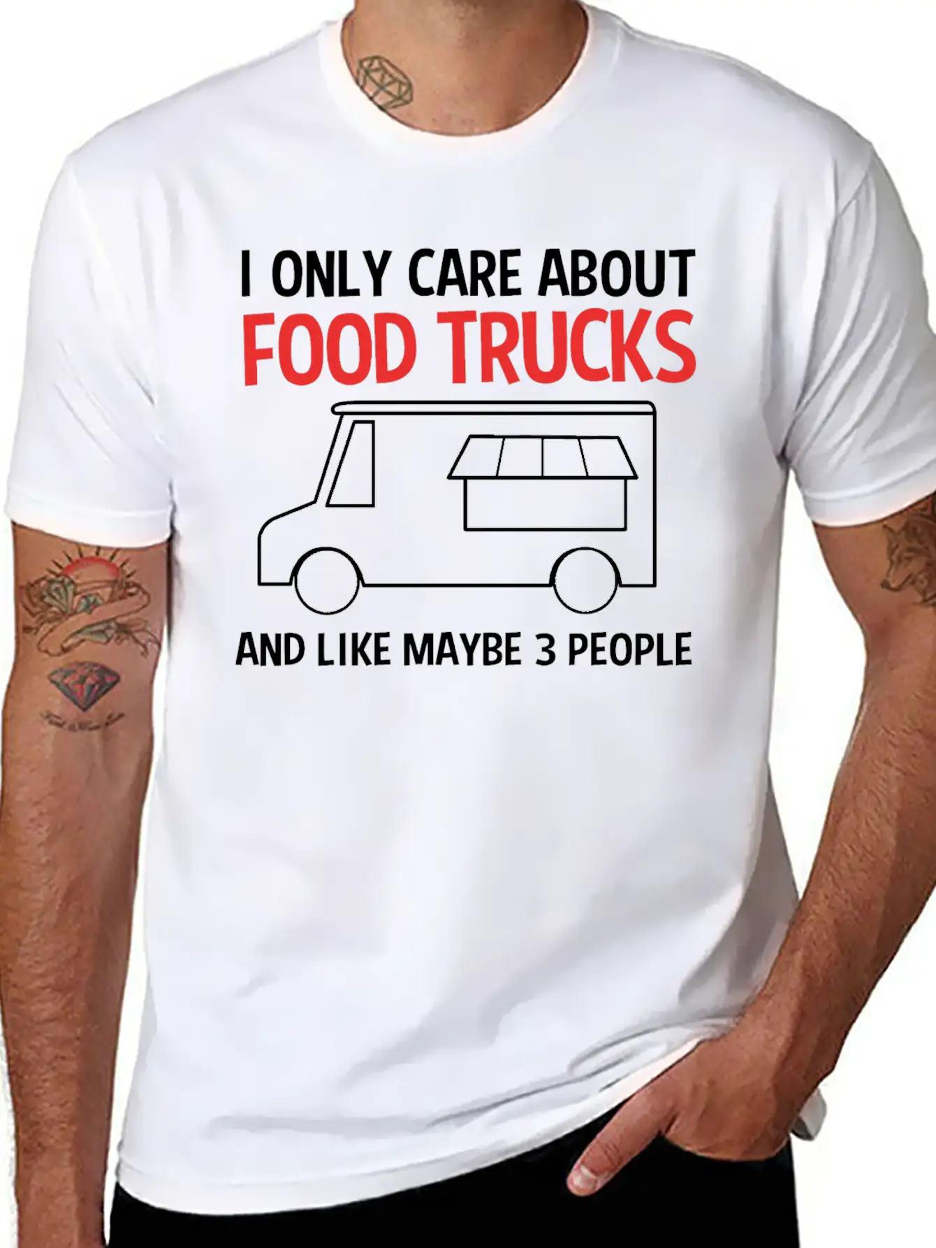 Funny Food Trucks And Like Maybe 3 People Unisex Casual T-Shirt – Clean Design For Daily Comfort