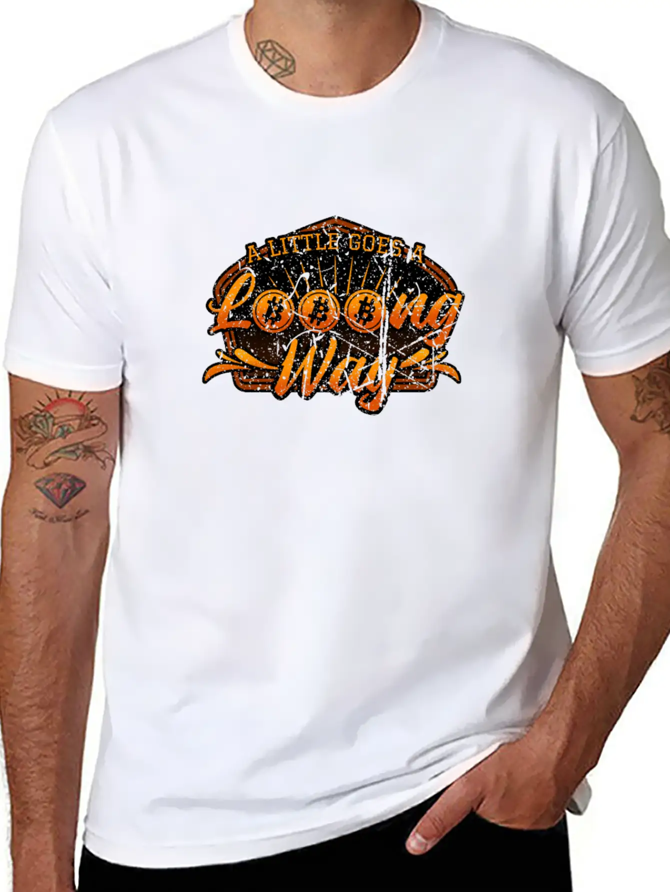 Funny Gift Bitcoin Crypto JUST Shirt Stylish Everyday T-Shirt – Unisex Basic Cotton Tee