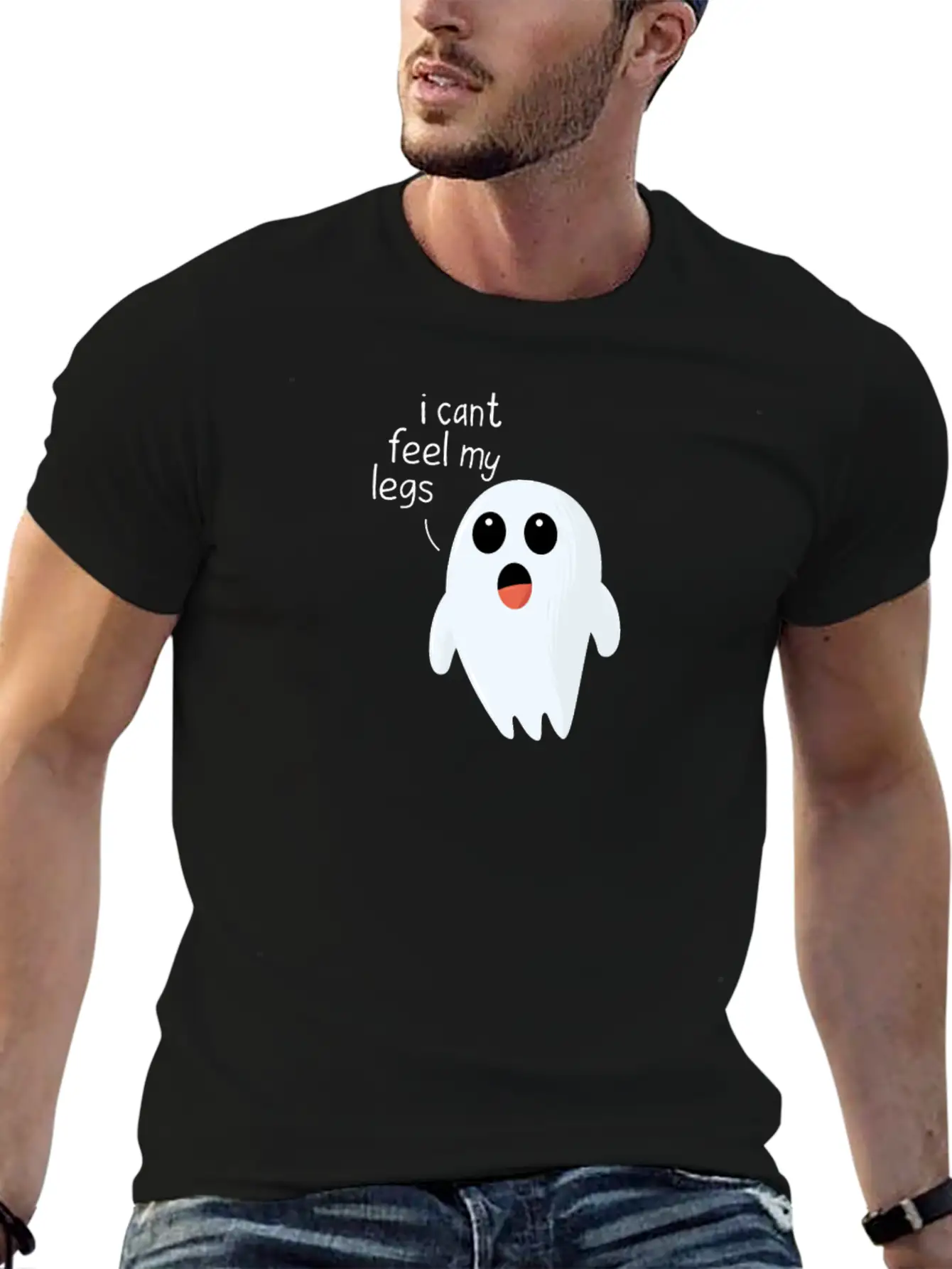 Funny Halloween Product Ghost - I Can't Feel My Timeless Short Sleeve Tee – Comfy And Minimalist Design