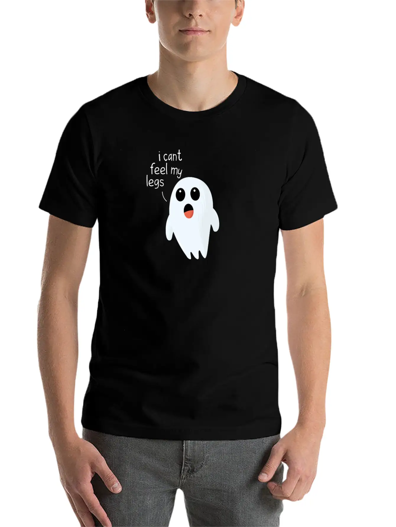 Funny Halloween Product Ghost - I Can't Feel My Timeless Short Sleeve Tee – Comfy And Minimalist Design
