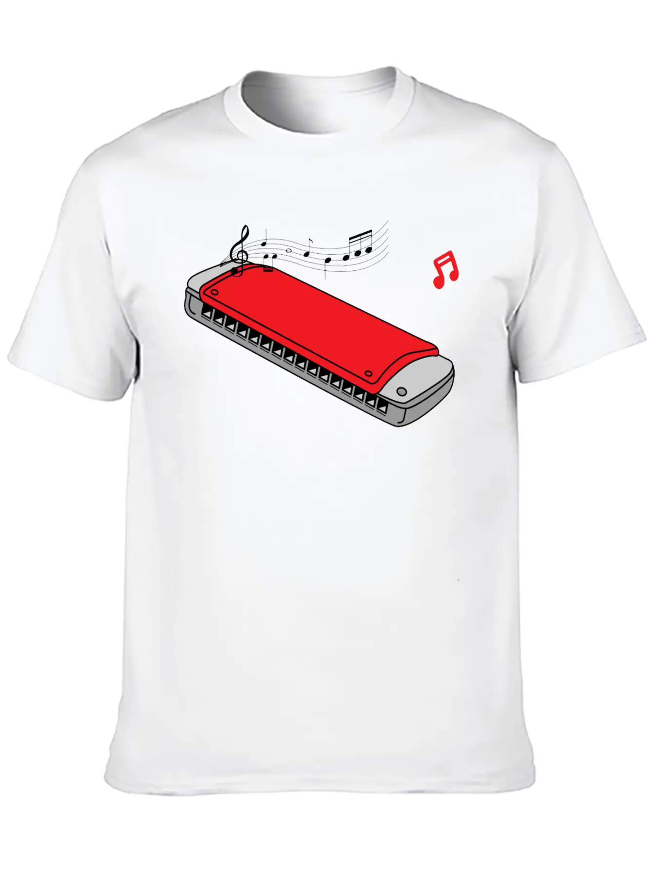 Funny Harmonica ,music,blues,folk,classical,jazz Essential Unisex Summer Tee – Soft Cotton Casual Fit