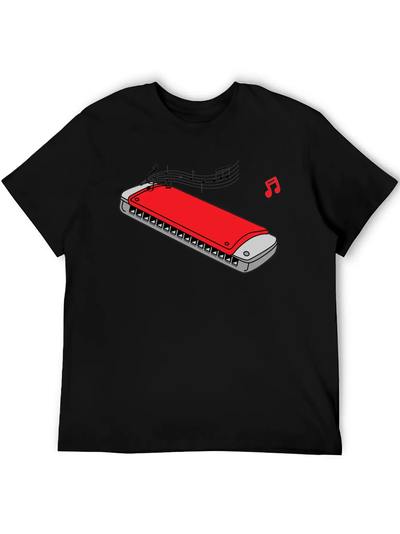 Funny Harmonica ,music,blues,folk,classical,jazz Essential Unisex Summer Tee – Soft Cotton Casual Fit