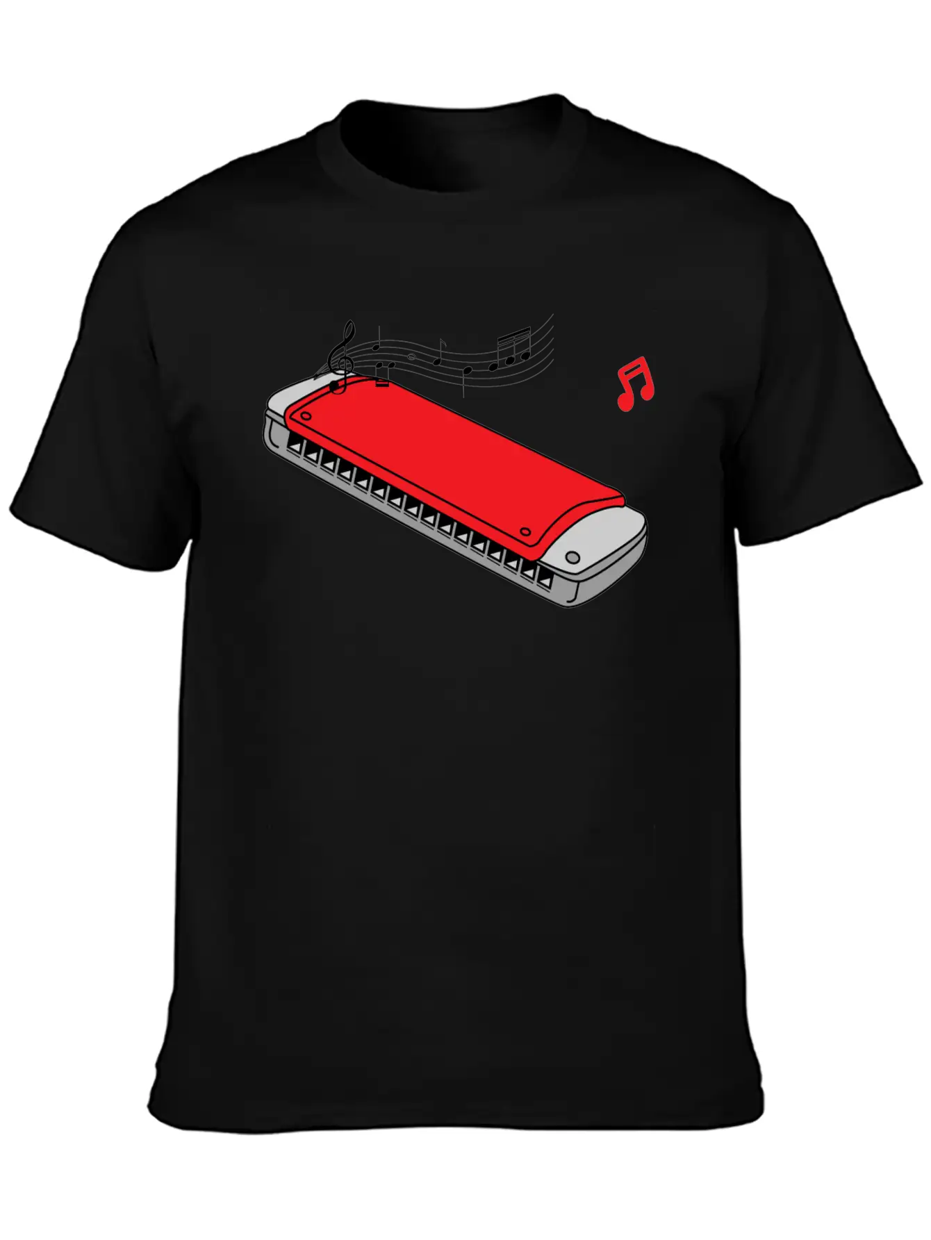 Funny Harmonica ,music,blues,folk,classical,jazz Essential Unisex Summer Tee – Soft Cotton Casual Fit