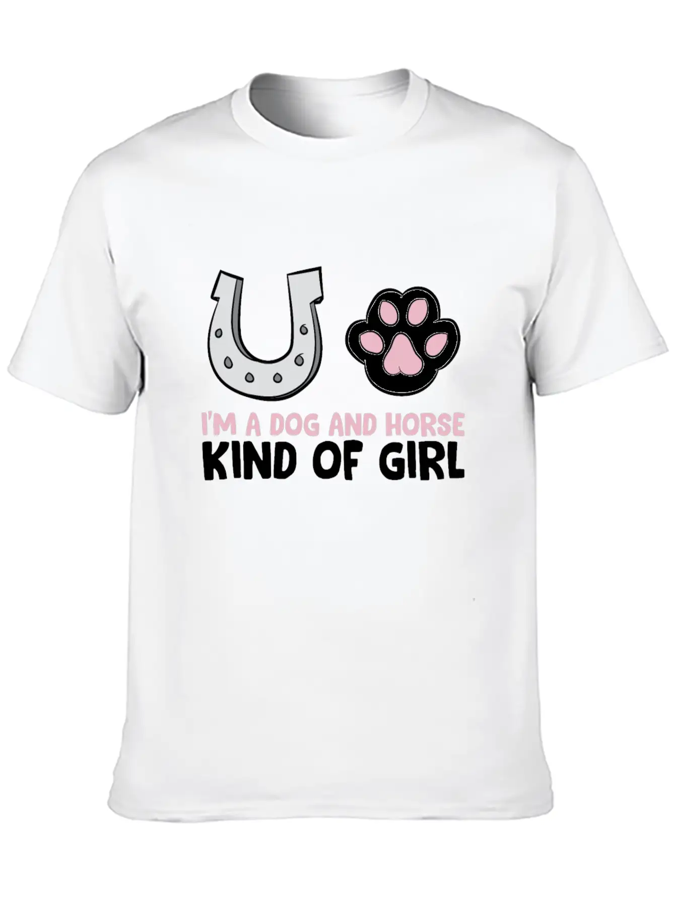 Funny Horse Lover Im A Dog And Horse Kind Of Girl Timeless Short Sleeve Tee – Comfy And Minimalist Design