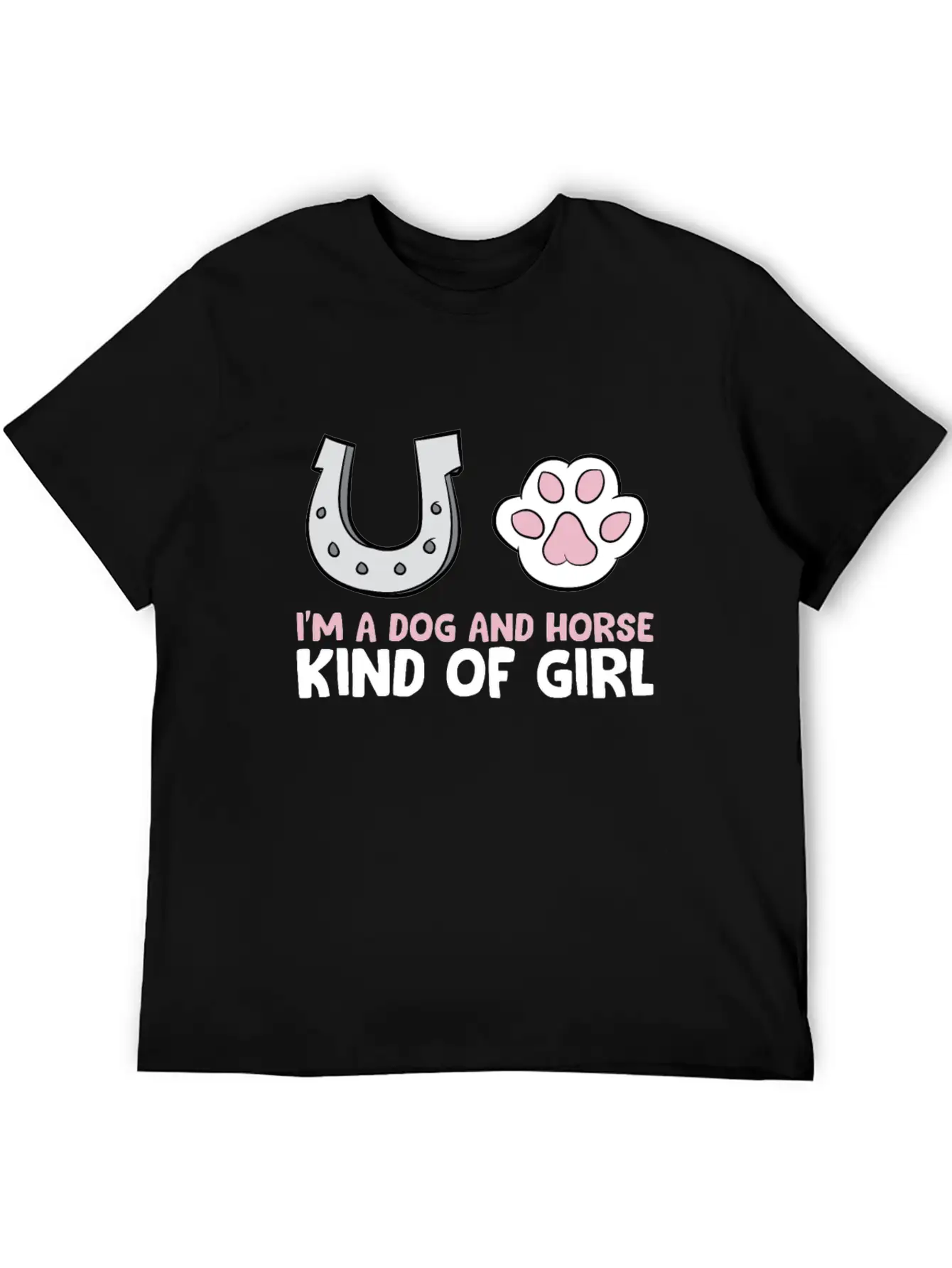 Funny Horse Lover Im A Dog And Horse Kind Of Girl Timeless Short Sleeve Tee – Comfy And Minimalist Design