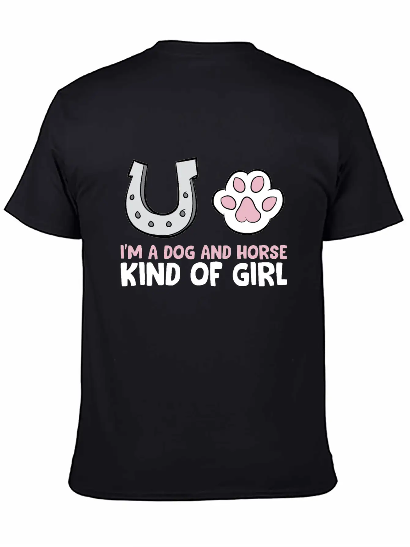 Funny Horse Lover Im A Dog And Horse Kind Of Girl Timeless Short Sleeve Tee – Comfy And Minimalist Design