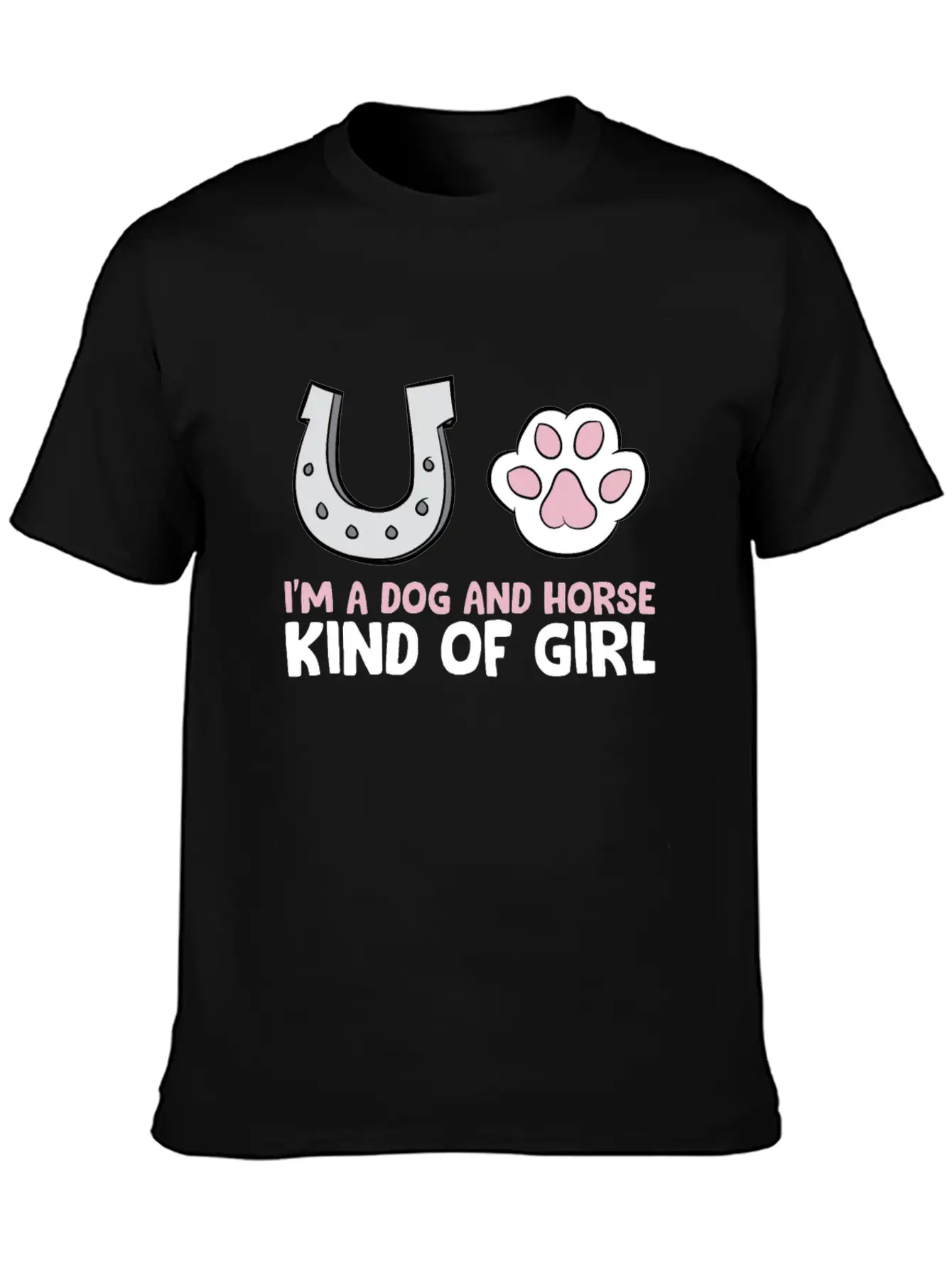Funny Horse Lover Im A Dog And Horse Kind Of Girl Timeless Short Sleeve Tee – Comfy And Minimalist Design