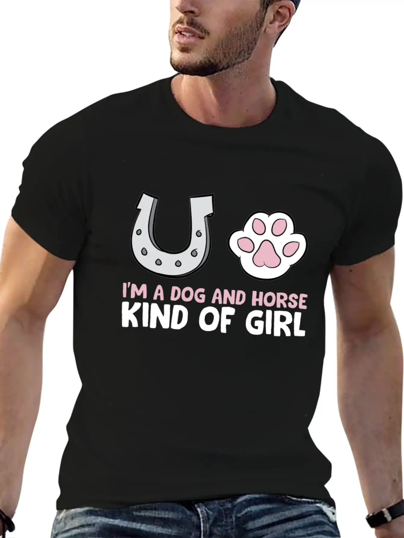 Funny Horse Lover Im A Dog And Horse Kind Of Girl Timeless Short Sleeve Tee – Comfy And Minimalist Design