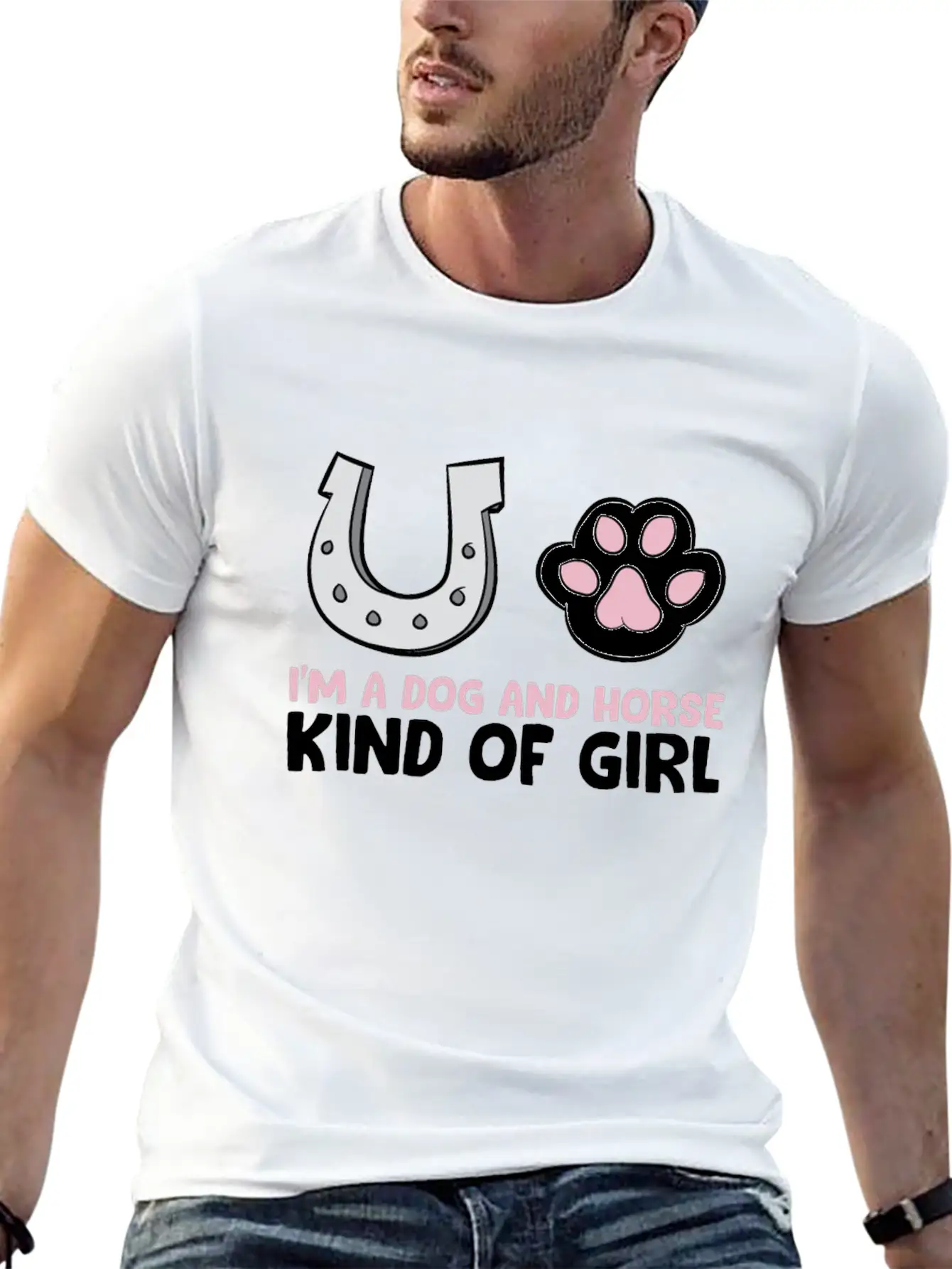Funny Horse Lover Im A Dog And Horse Kind Of Girl Timeless Short Sleeve Tee – Comfy And Minimalist Design