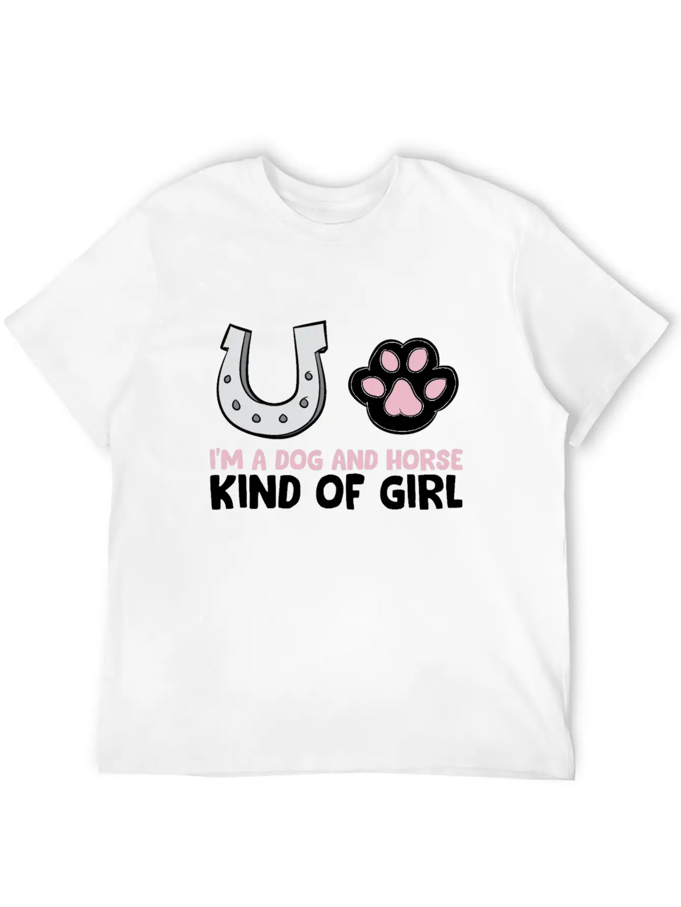 Funny Horse Lover Im A Dog And Horse Kind Of Girl Timeless Short Sleeve Tee – Comfy And Minimalist Design
