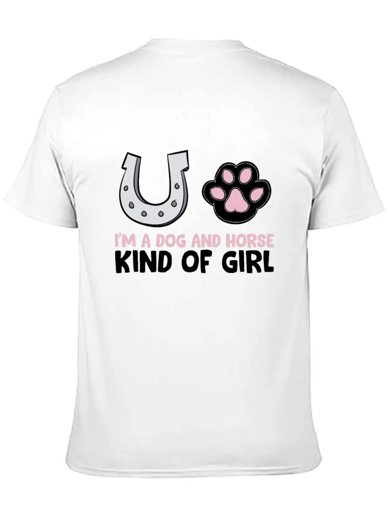 Funny Horse Lover Im A Dog And Horse Kind Of Girl Timeless Short Sleeve Tee – Comfy And Minimalist Design