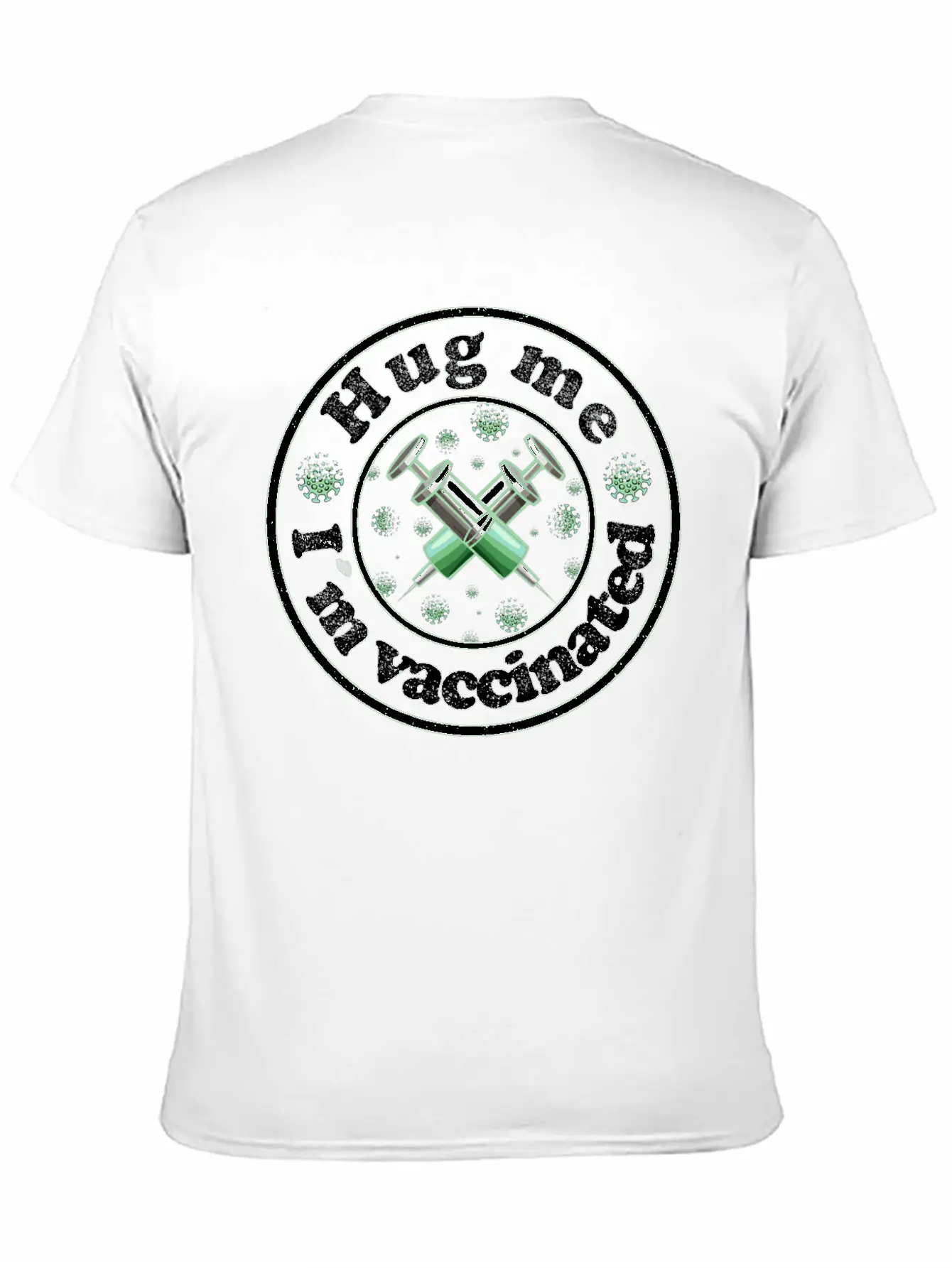 Funny Hug Me I'm Vaccinated Pro Vaccine T-Shirt Stylish Everyday T-Shirt – Unisex Basic Cotton Tee