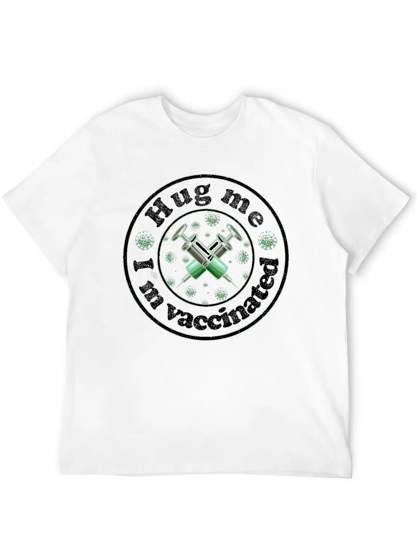 Funny Hug Me I'm Vaccinated Pro Vaccine T-Shirt Stylish Everyday T-Shirt – Unisex Basic Cotton Tee