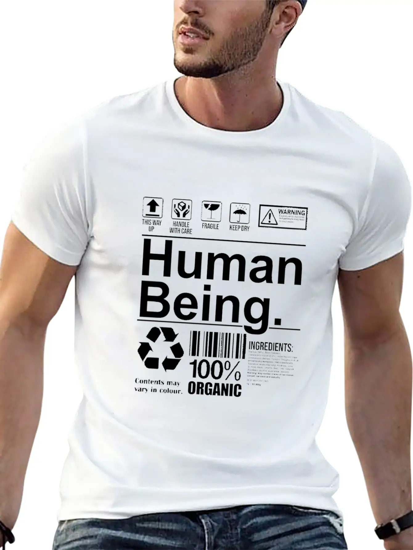 Funny Human Being Gift Essential Unisex Summer Tee – Soft Cotton Casual Fit