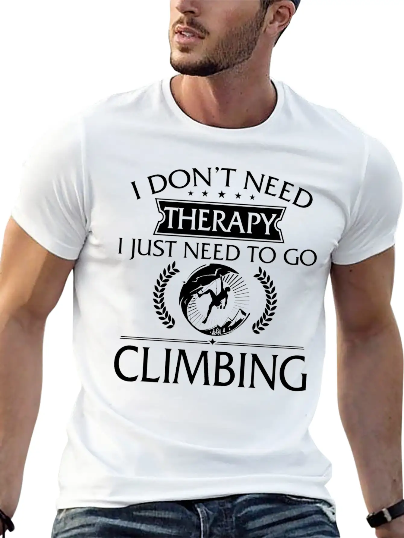 Funny I Don't Need Therapy Climbing Timeless Short Sleeve Tee – Comfy And Minimalist Design