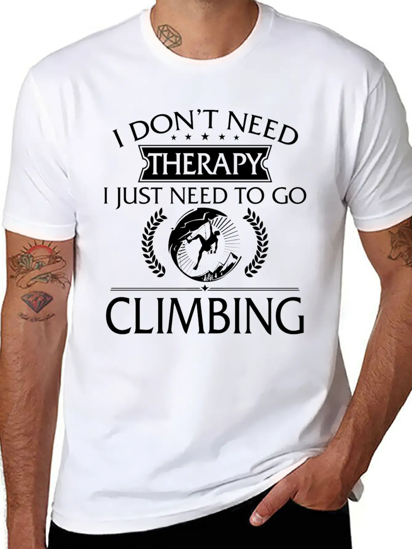 Funny I Don't Need Therapy Climbing Timeless Short Sleeve Tee – Comfy And Minimalist Design