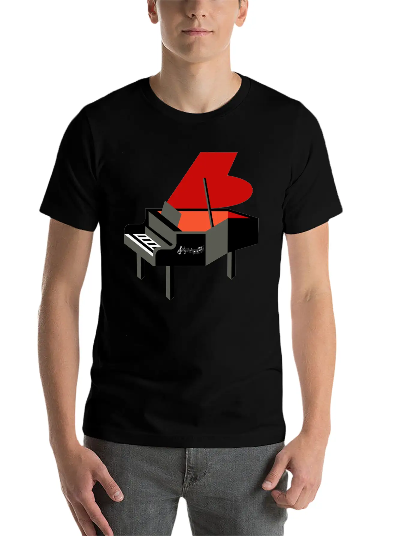 Funny Keyboard Player Pianist Stylish Everyday T-Shirt – Unisex Basic Cotton Tee