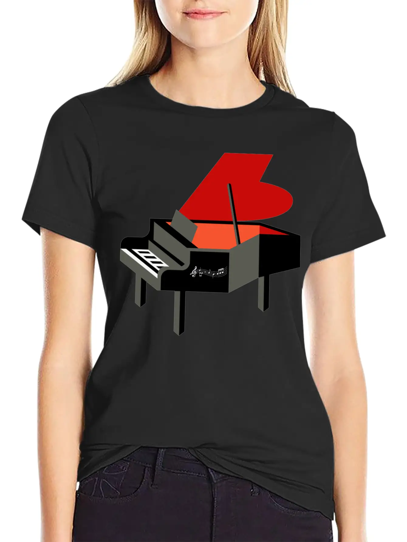 Funny Keyboard Player Pianist Stylish Everyday T-Shirt – Unisex Basic Cotton Tee