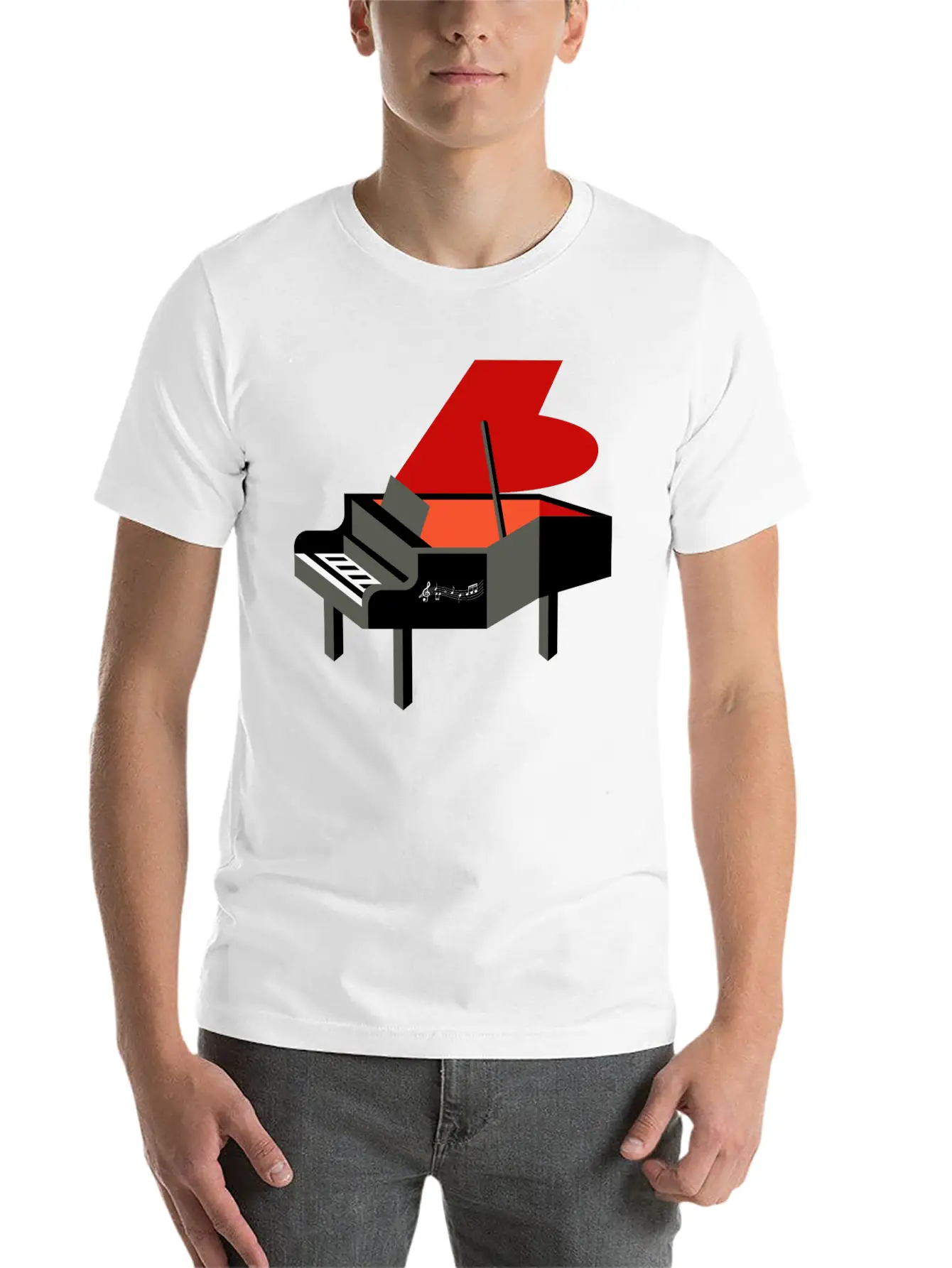 Funny Keyboard Player Pianist Stylish Everyday T-Shirt – Unisex Basic Cotton Tee