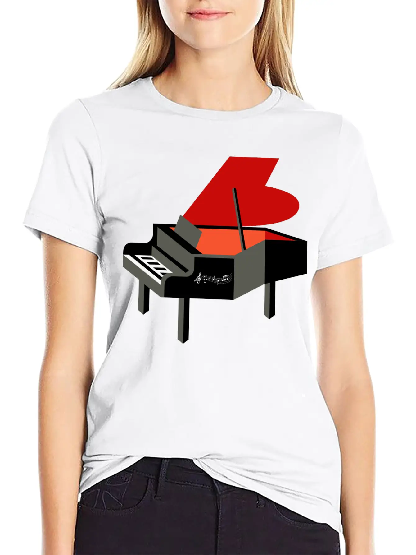 Funny Keyboard Player Pianist Stylish Everyday T-Shirt – Unisex Basic Cotton Tee