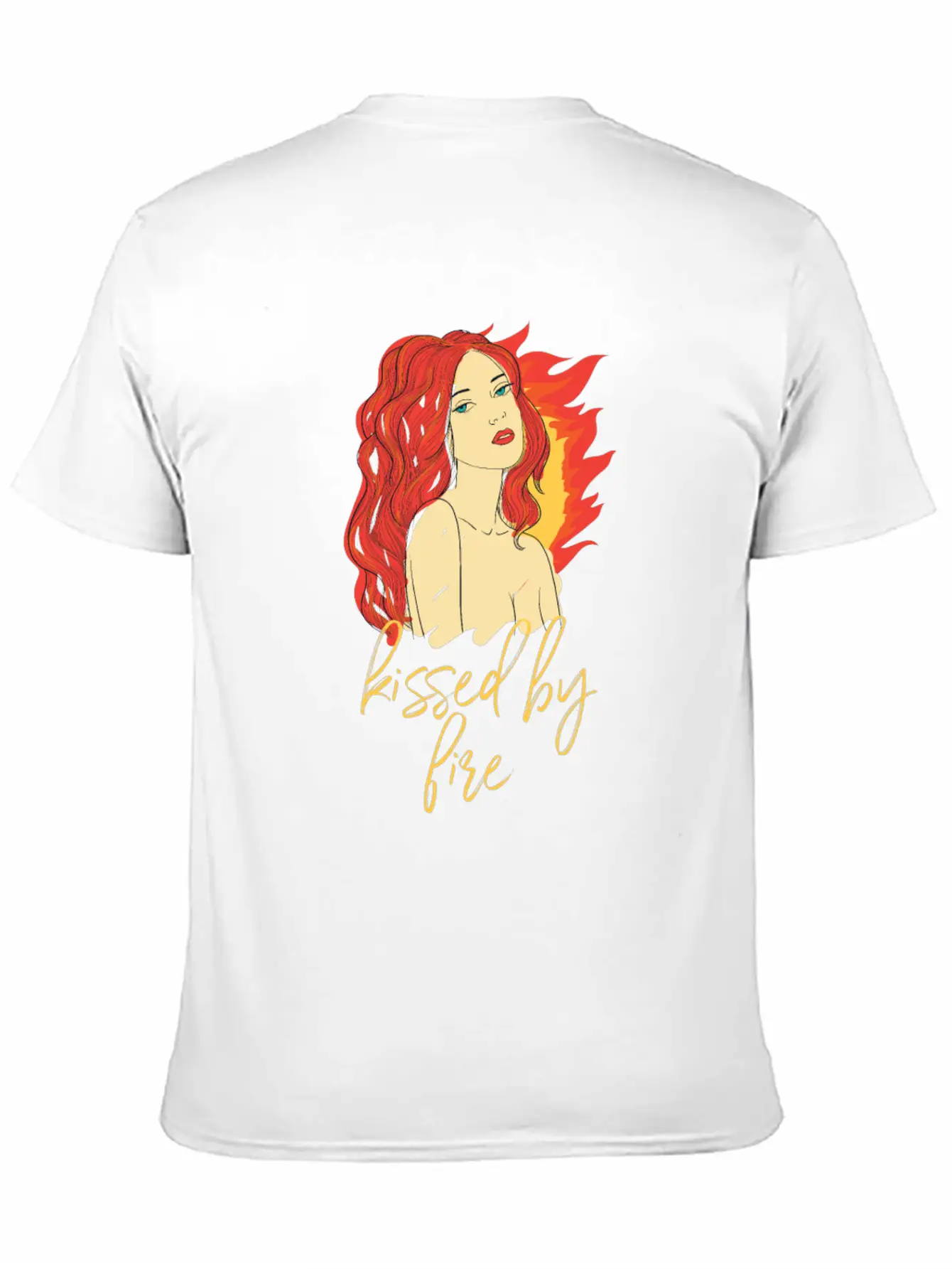 Funny Kissed By Fire Redhead Ginger Red Hair Quote Comfortable Minimalist Graphic Tee – Summer Style Essential