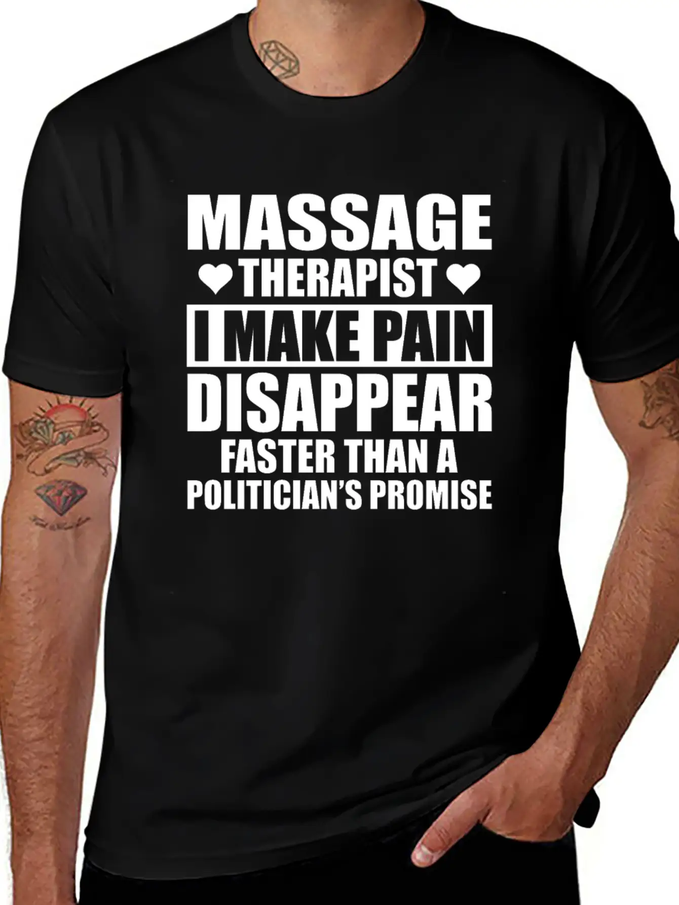 Funny Massage Therapist Design Stylish Everyday T-Shirt – Unisex Basic Cotton Tee