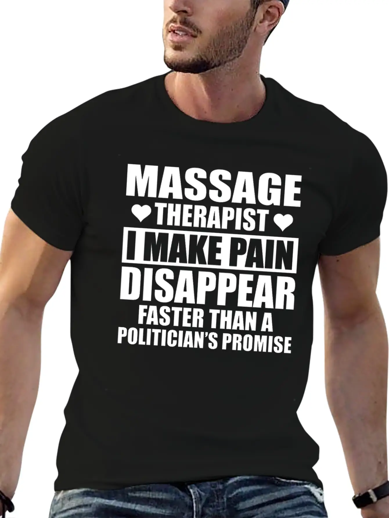 Funny Massage Therapist Design Stylish Everyday T-Shirt – Unisex Basic Cotton Tee